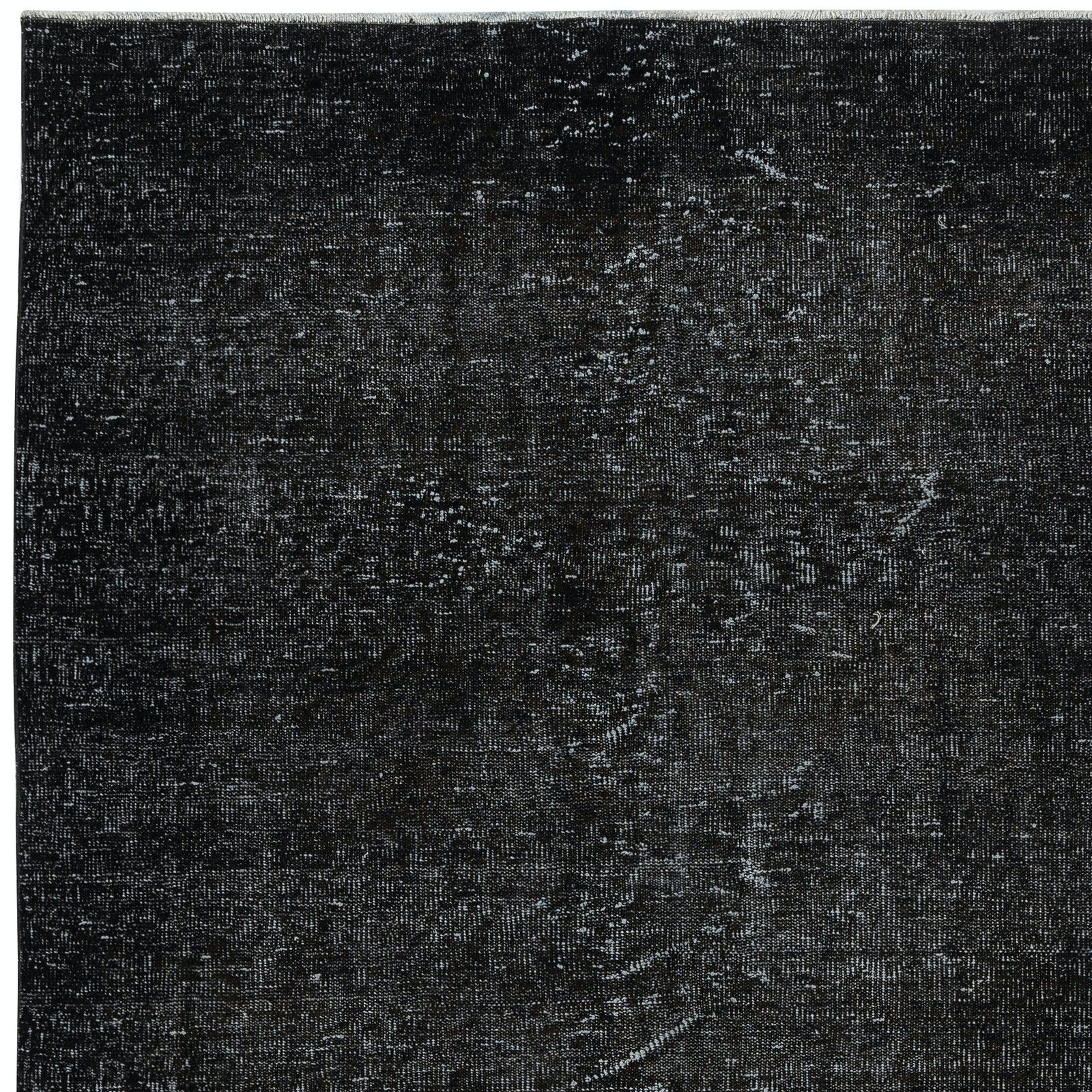 6x10 Ft Handmade Turkish Rug. Vintage Black Redyed Carpet For Living Room photo 583.0