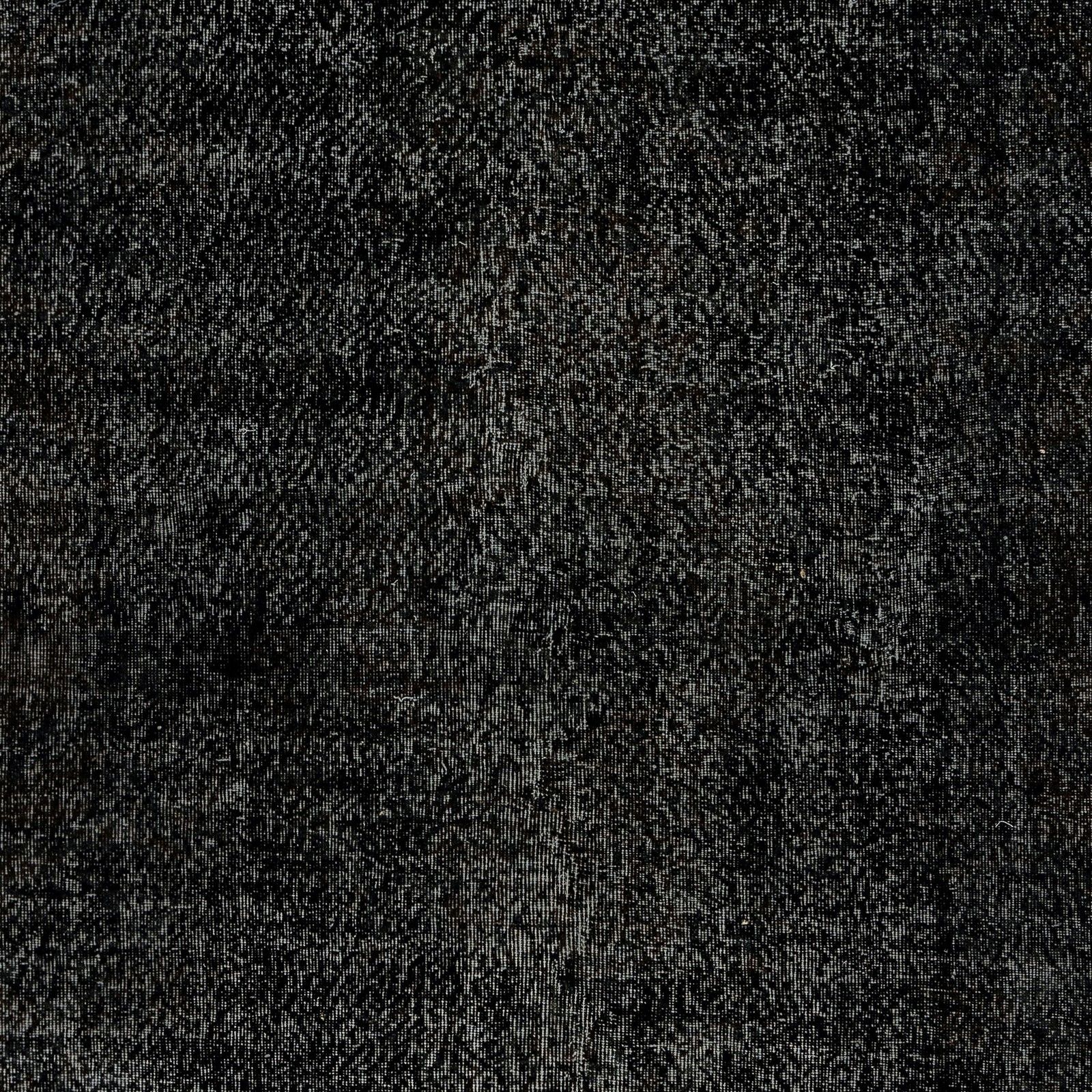6.4x9.8 Ft Plain Black Overdyed Area Rug, Handknotted And Handwoven In Turkey photo Textiles