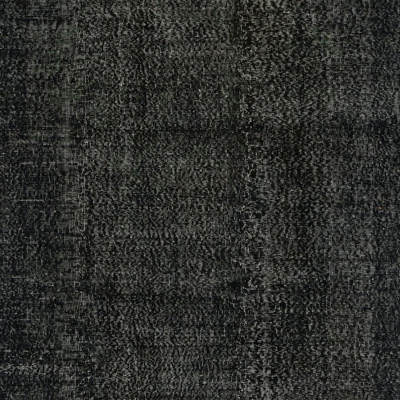 5.6x9 Ft Plain Black Overdyed Area Rug, Handknotted And Handwoven In Turkey photo Textiles