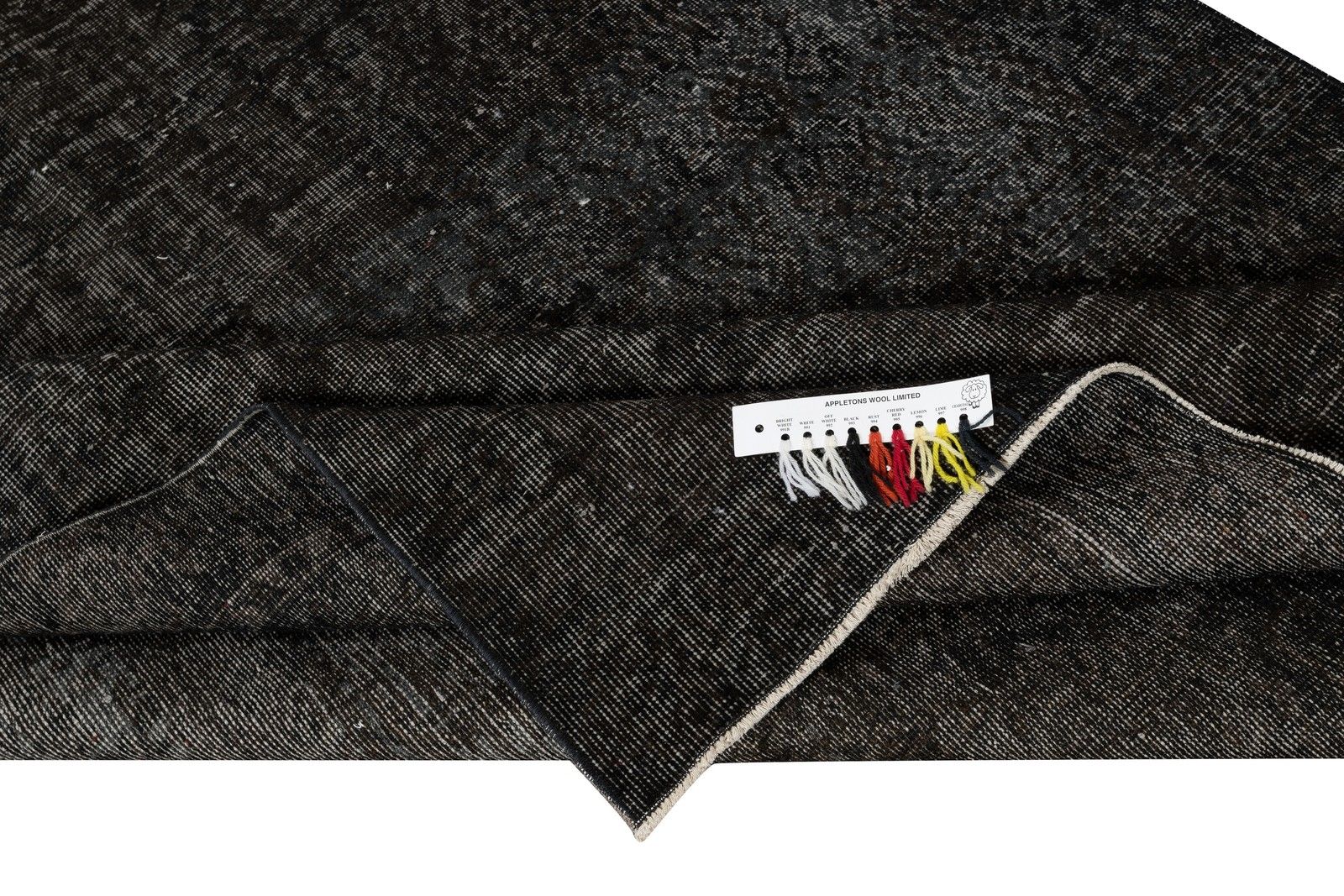 5x9 Ft Vintage Handmade Turkish Area Rug Overdyed In Black For Modern Interiors photo for sale