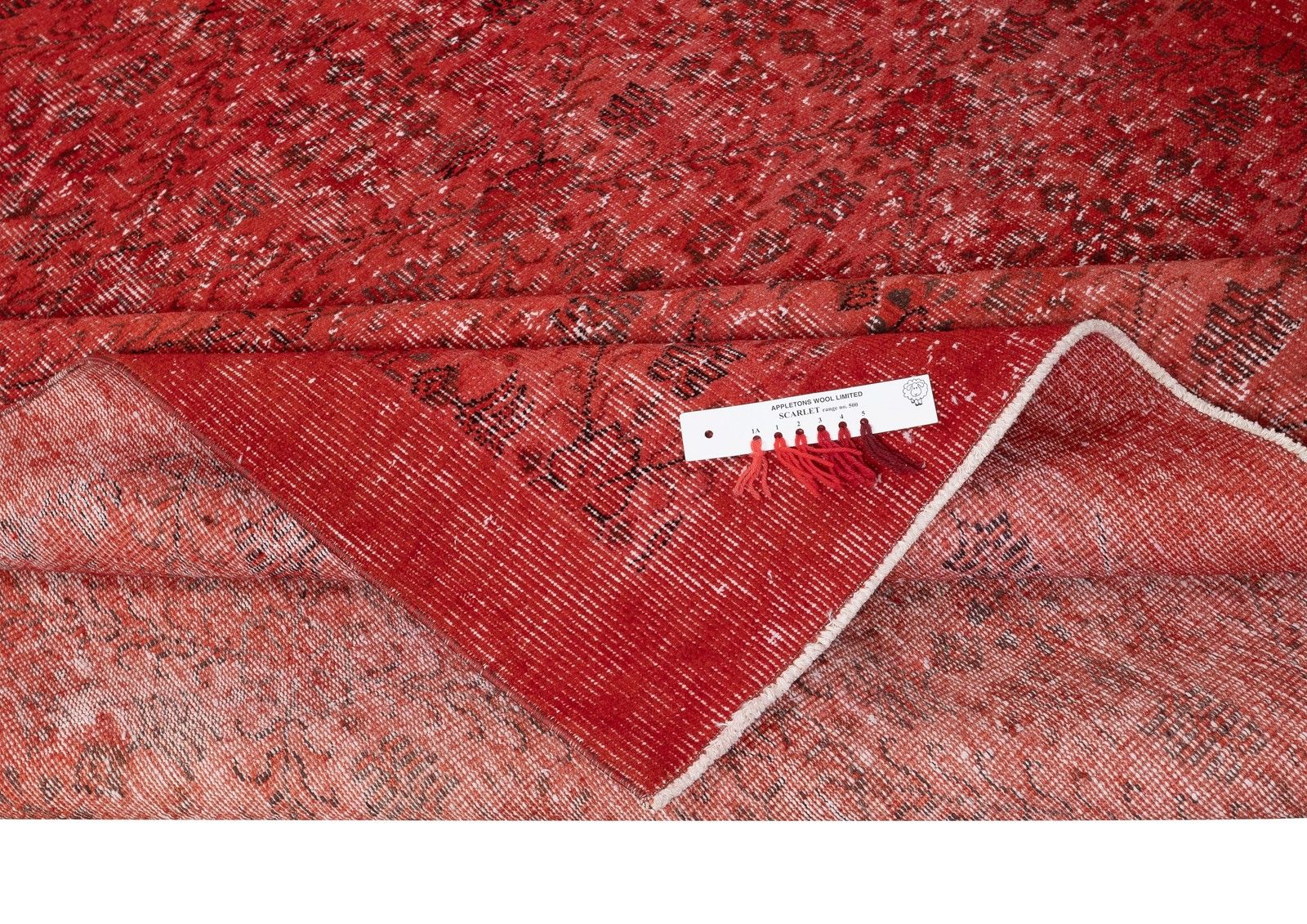 6.5x9.6 Ft Handmade Turkish Rug. Vintage Red Overdyed Area Rug For Living Room photo for sale