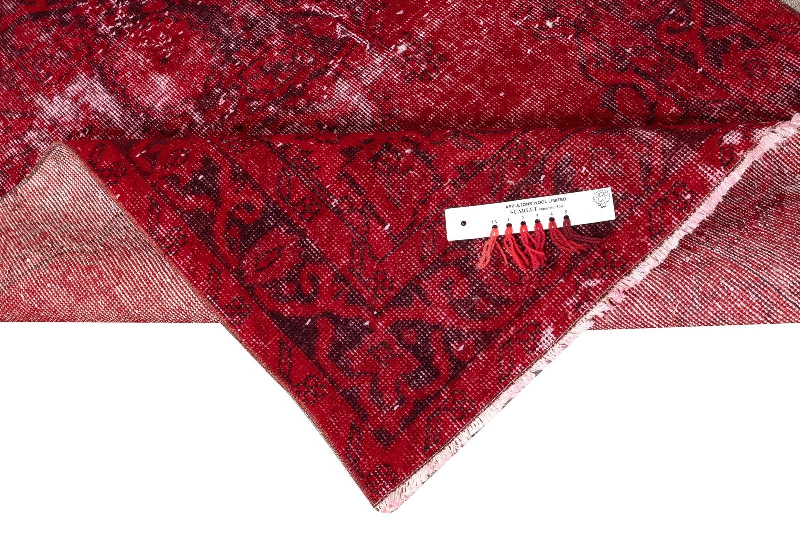 3.6x6.5 Ft Vintage Handmade Rug. Red Shabby Chic Rug For Modern Home And Office photo for sale