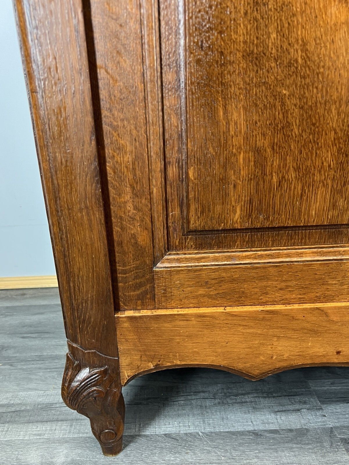 Cabinet Antique French Marble Top Oak Carved With Drawers Sideboard Lot 4489 photo Furniture