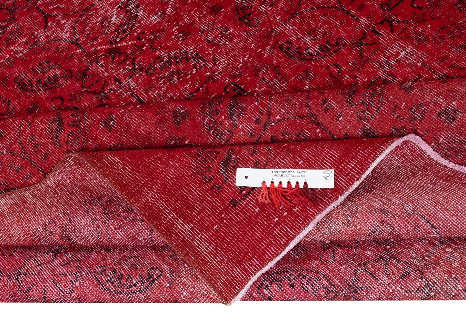 7.4x11 Ft Vintage Handmade Turkish Rug Redyed In Red For Modern Home And Office photo for sale