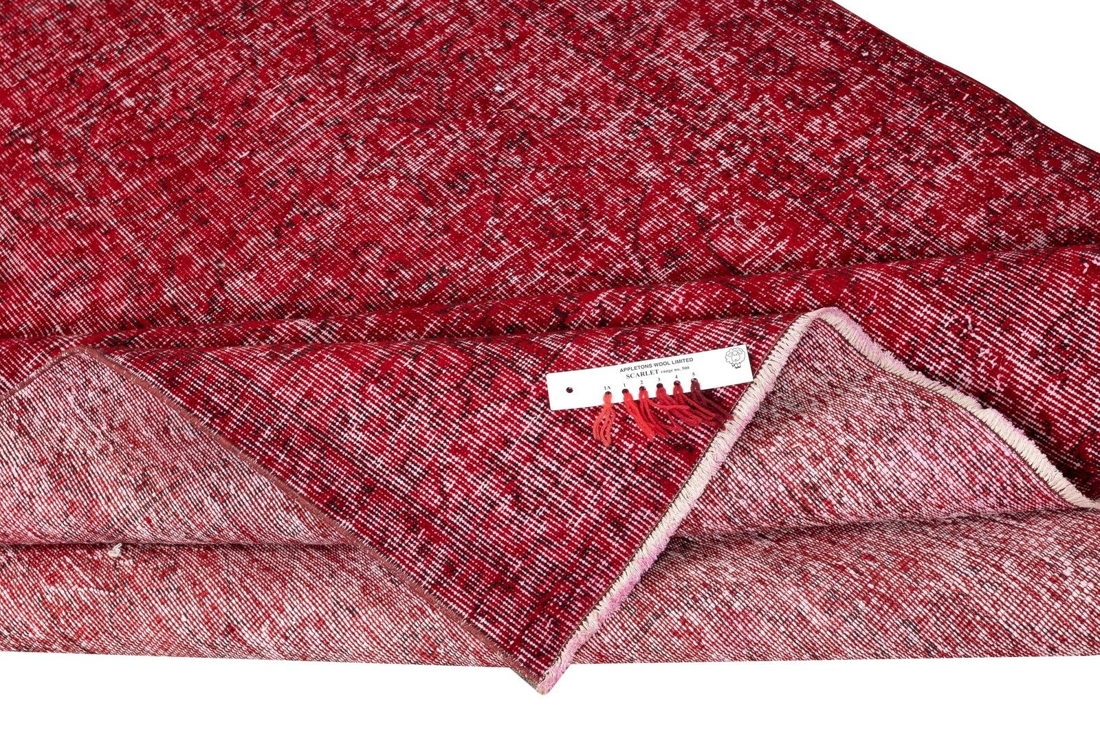 5.7x8.8 Ft Handmade Turkish Rug. Vintage Red Overdyed Area Rug For Living Room photo for sale