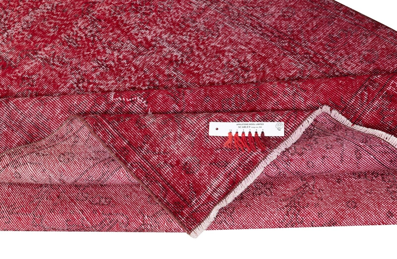 5.4x9.2 Ft Red Overdyed Vintage Rug, Handknotted In Turkey For Modern Interiors photo for sale