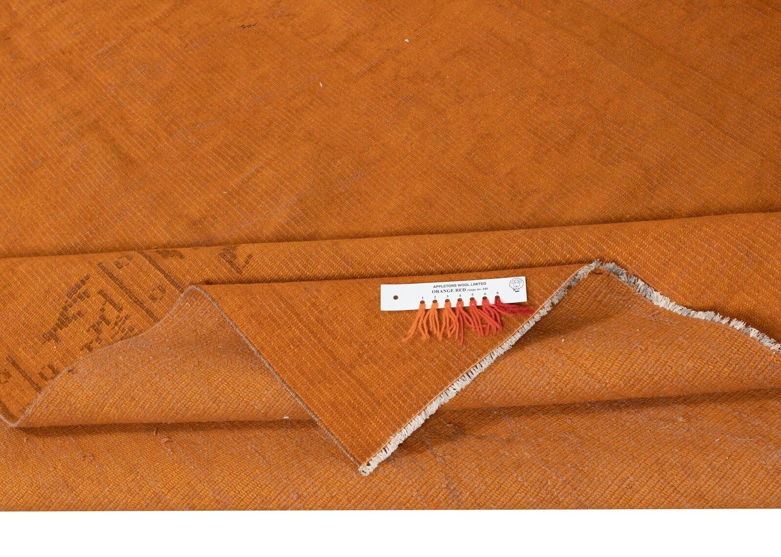 6x9 Ft Handmade Turkish Rug. Vintage Orange Redyed Carpet For Living Room photo for sale