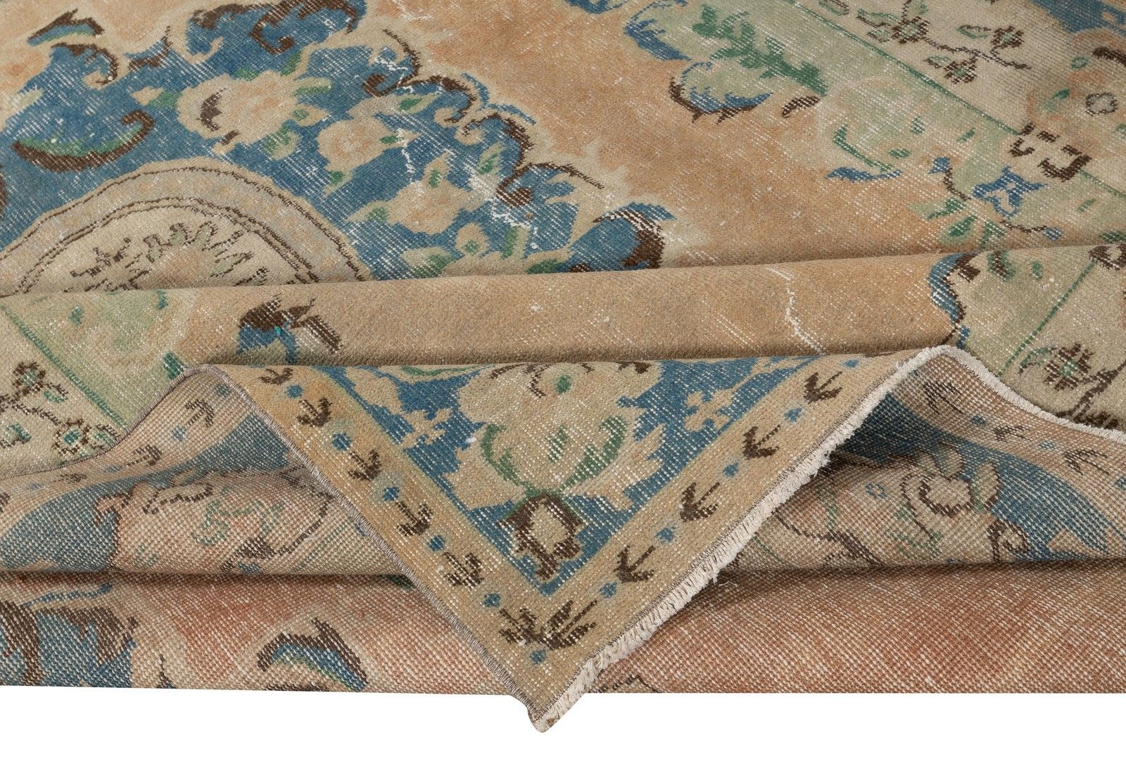 6.5x9.7 Ft Rustic Vintage Handmade Turkish Rug For Farmhouse And Cottage Decor photo for sale