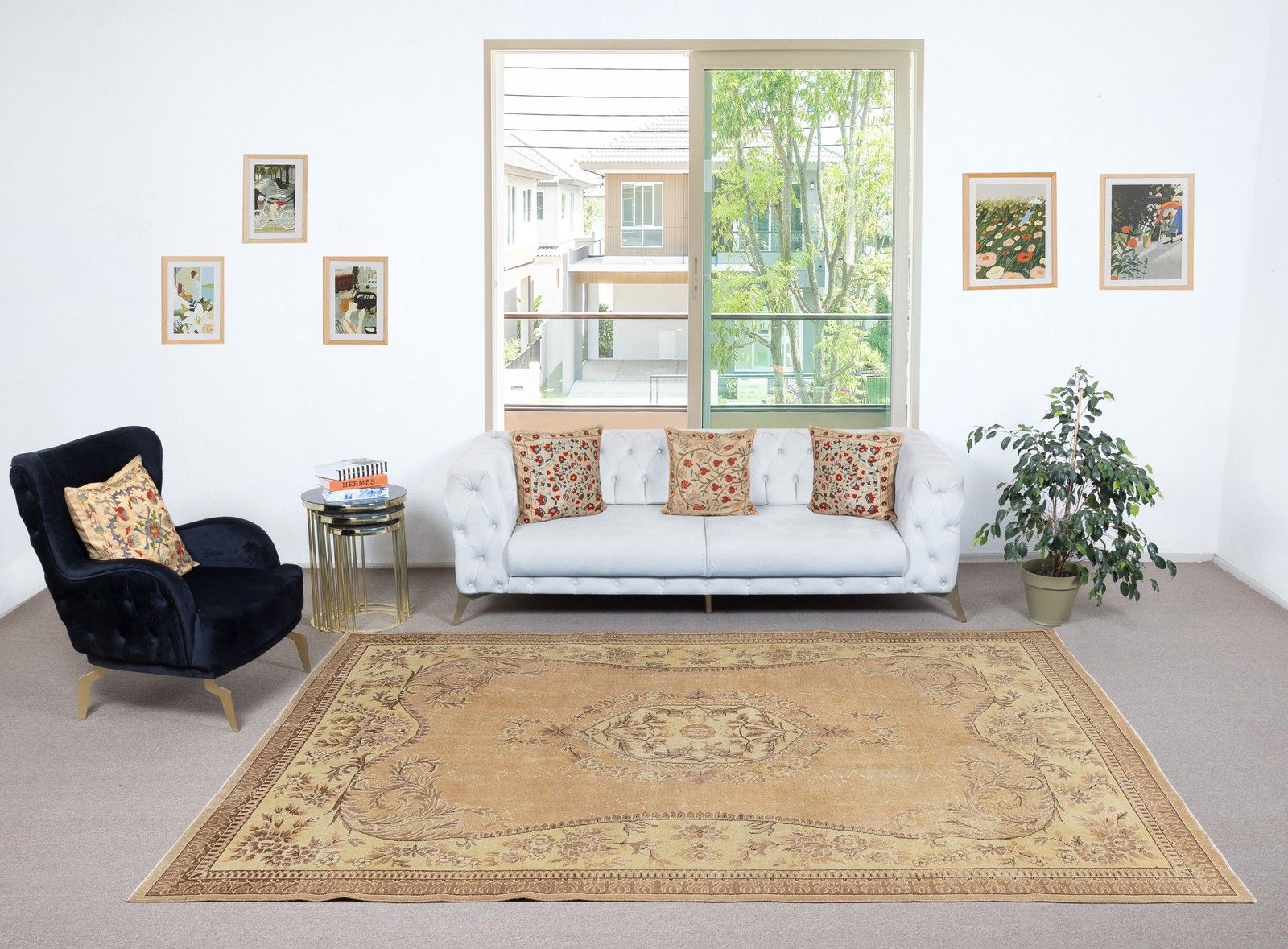 7x10.5 Ft Vintage Handmade Turkish Area Rug Farmhouse And Country Home Decor photo furniture
