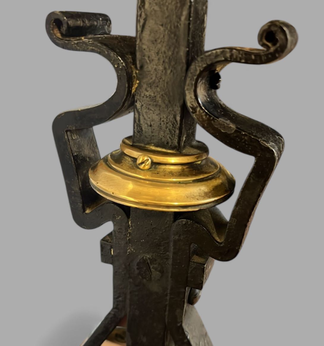 Large Pair Of Victorian Cast Iron & Brass Fire Dogs / Andirons, C.1880–1900 photo vinterior