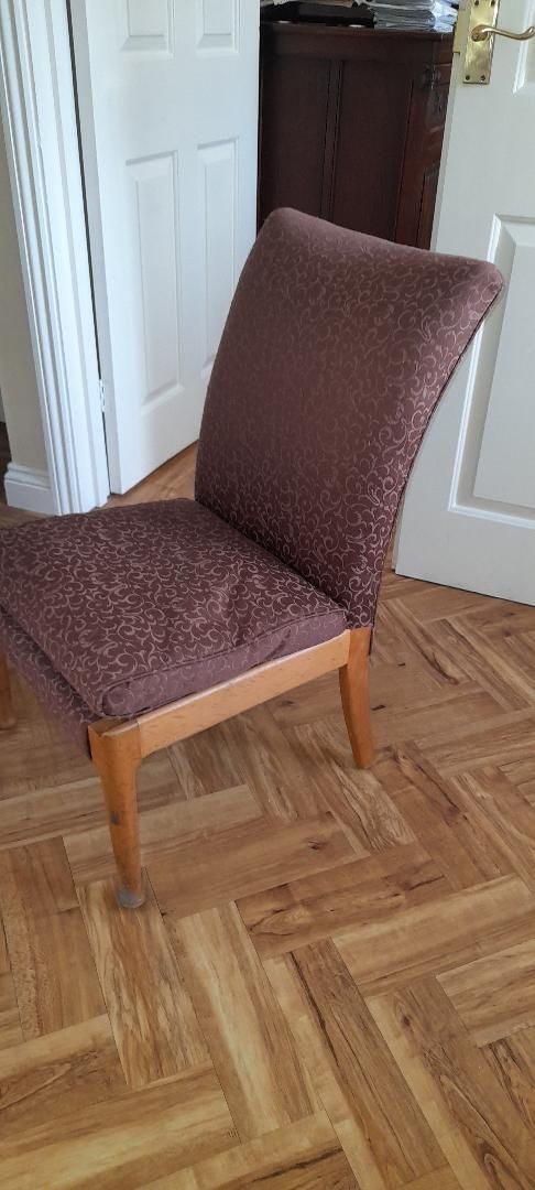 Parker Knoll 747 Vintage Mid Century Brown Cocktail Bedroom Chair Light Oak