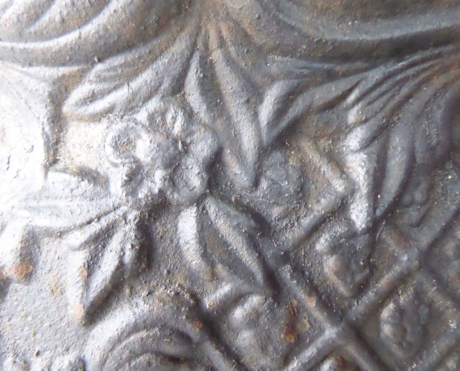 Antique French Cast Iron Jardinière, Large Decorative Planter photo vintage