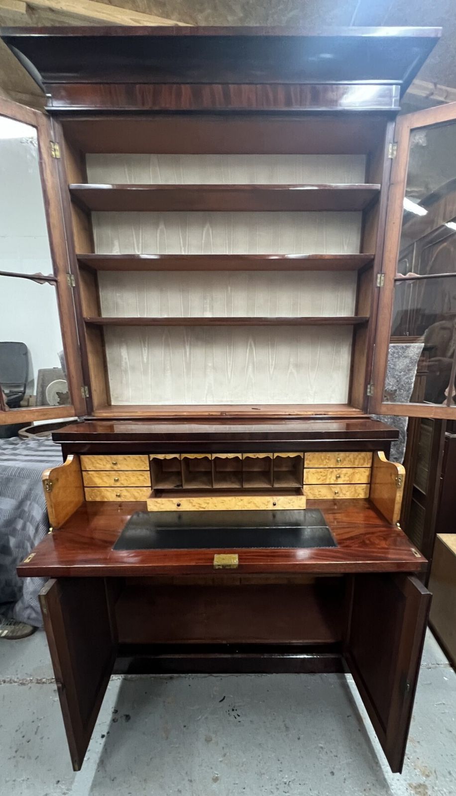 Superb Antique Mahogany Secretaire Bookcase photo furniture