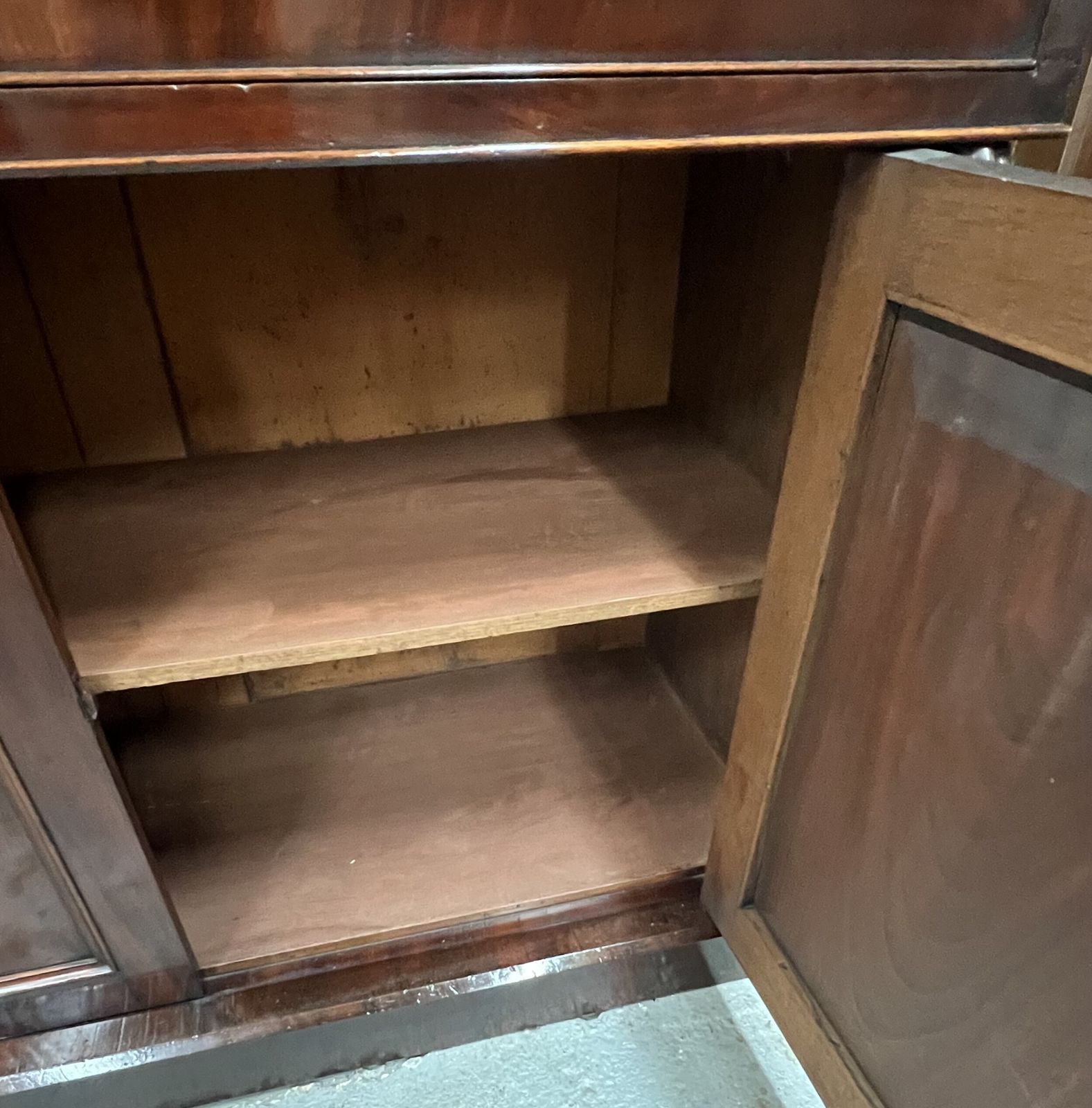 Superb Antique Mahogany Secretaire Bookcase photo vintage