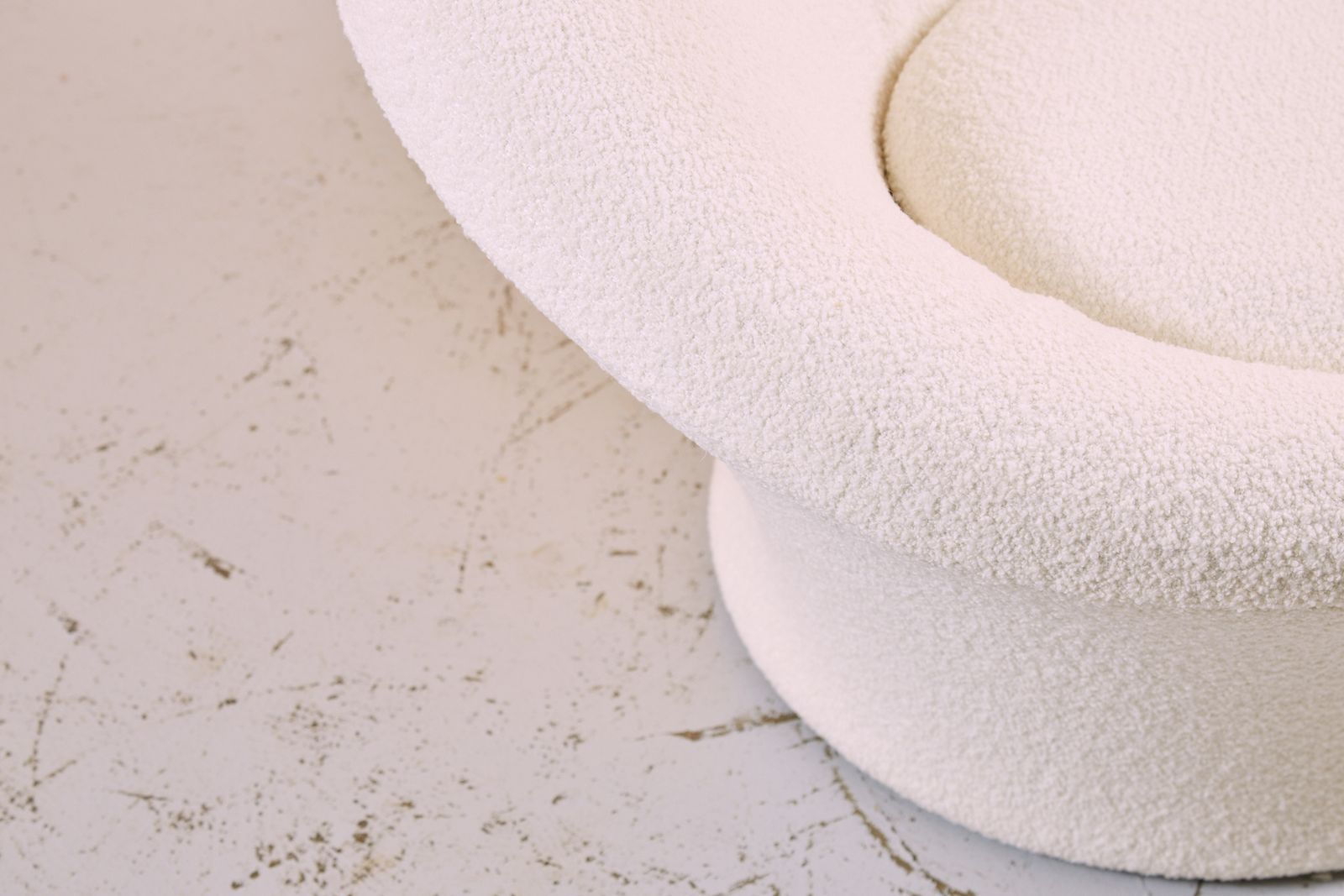 Pair Of Artifort Pierre Paulin Mushroom Chairs In White Bouclé Wool   Mid Century Mcm photo furniture
