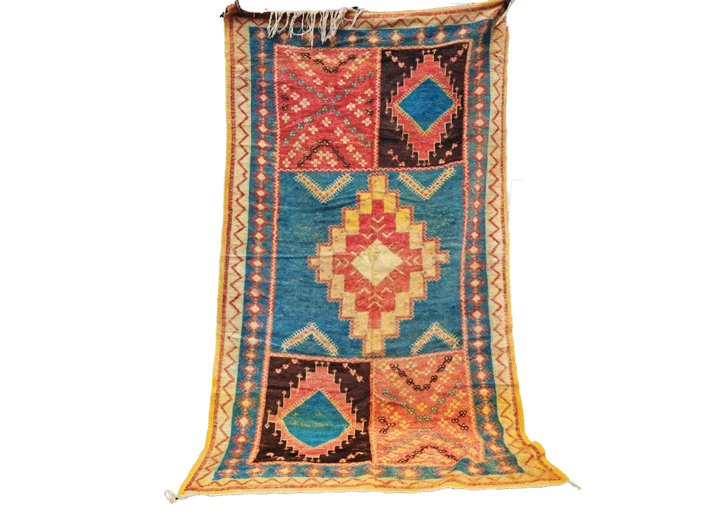 R308 No Custom Fee. Antique Handmade Moroccan Rug 100% Wool 235x135cm photo furniture