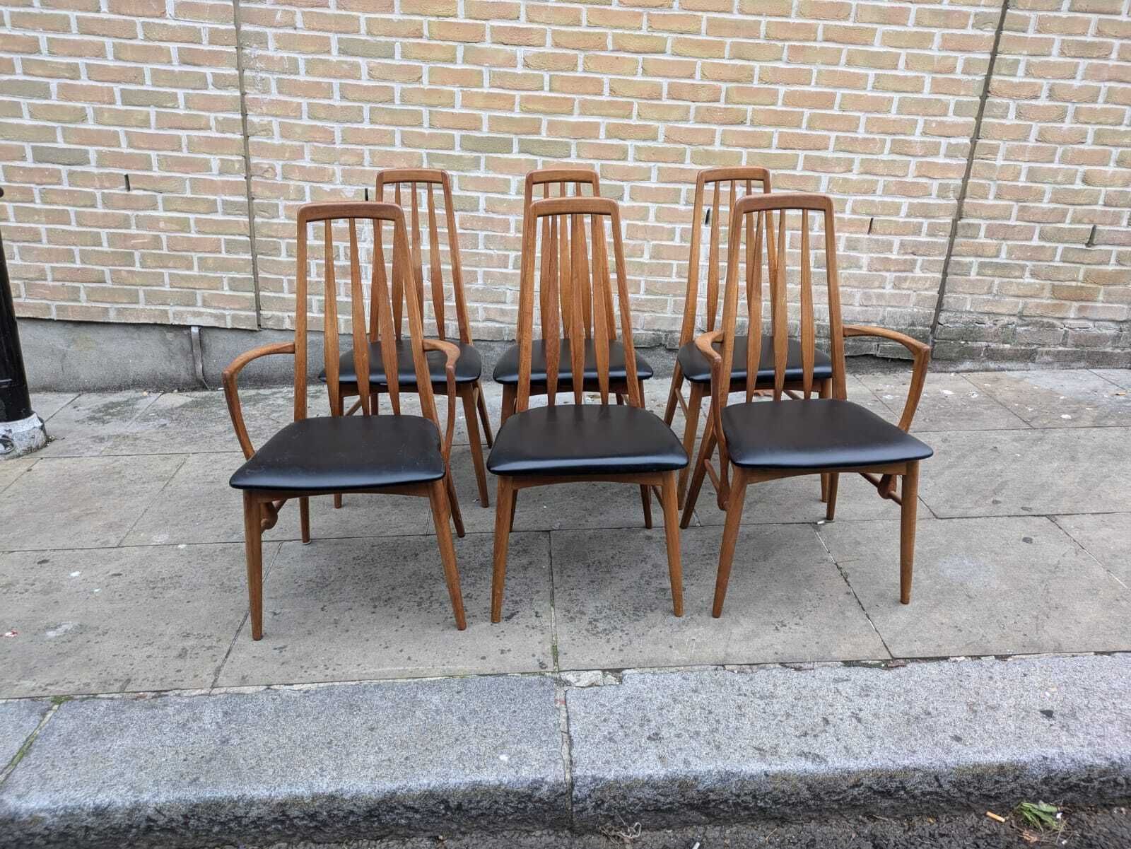 Mid Century Danish Teak Dining Chairs Designed Niels Koefoed Set Of 6 photo buy