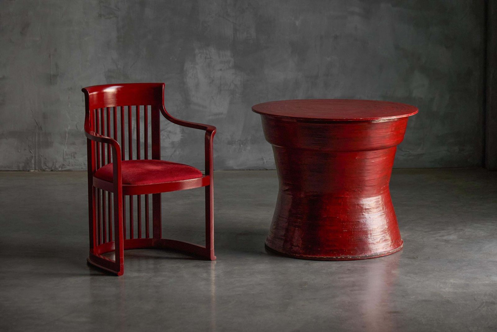 Japanese Dining Set In The Style Of Frank Lloyd Wright, Belgium, 1940s photo Furniture