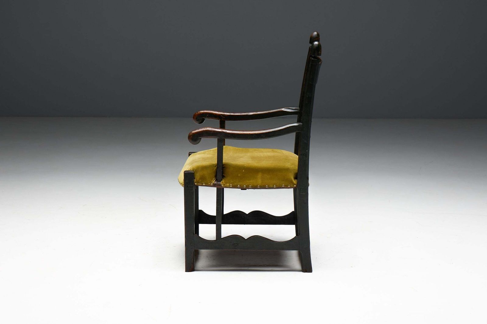 Rustic Folk Art Armchair, France, 19th Century photo vintage