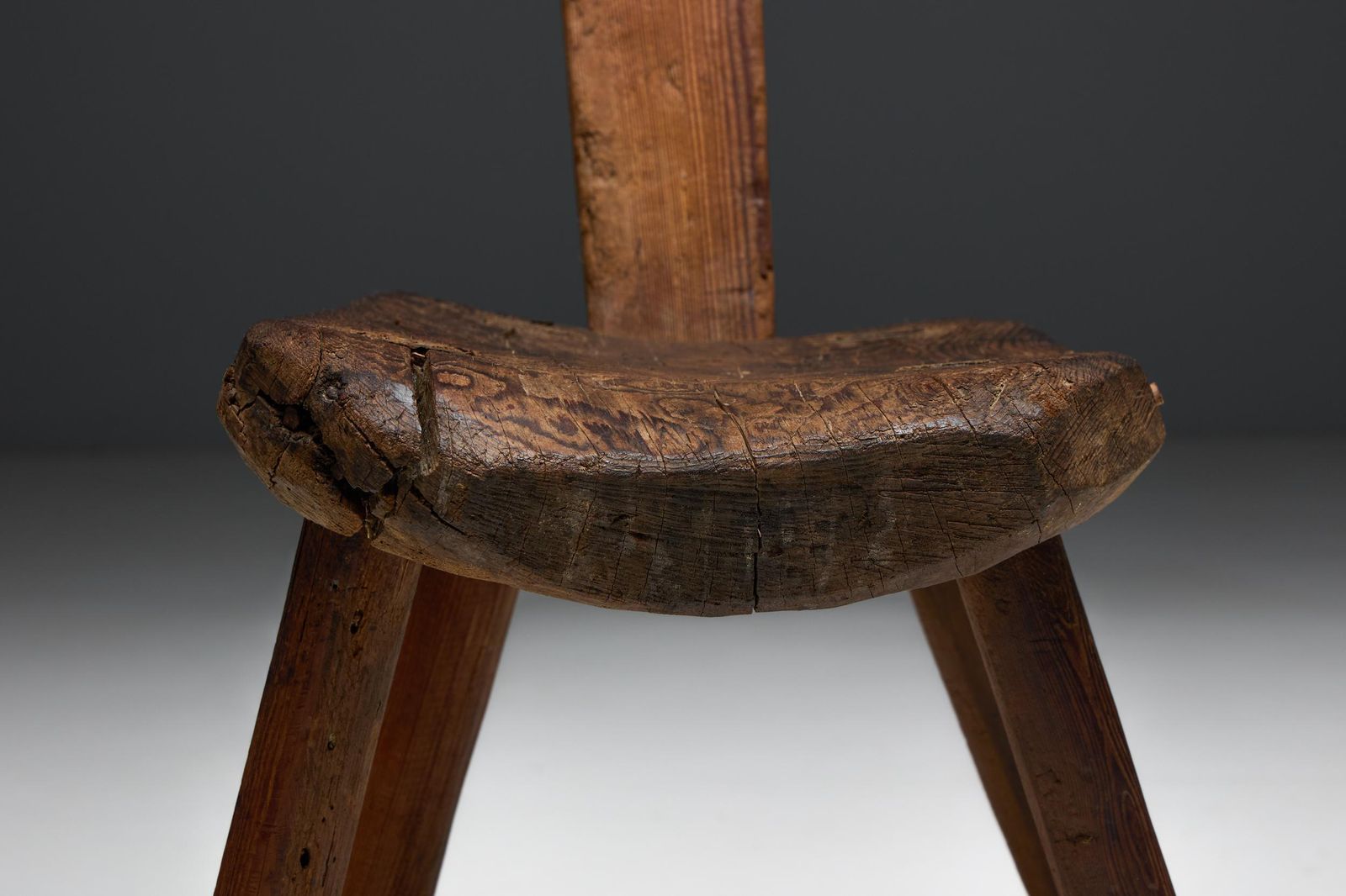 Alpine Folk Art Chair, France, 19th Century photo vintage