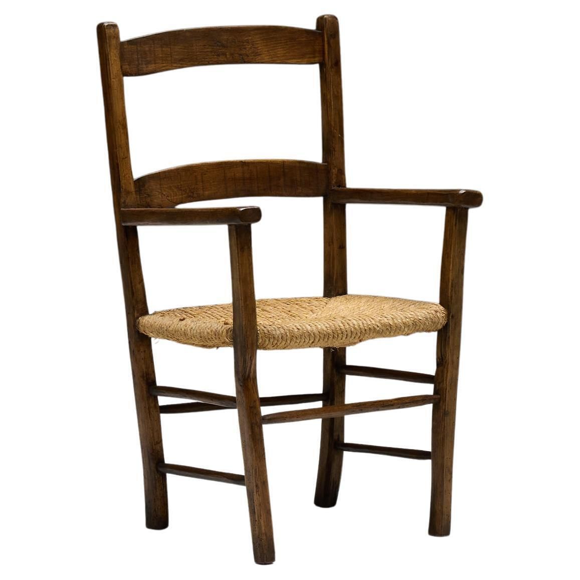 Vernacular Rural Armchair, France, Early 20th Century