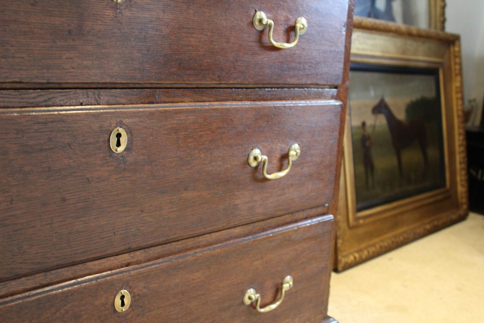 Chest Of Drawers Rare 18th Century Norfolk Chest Oak C1780 photo vinterior