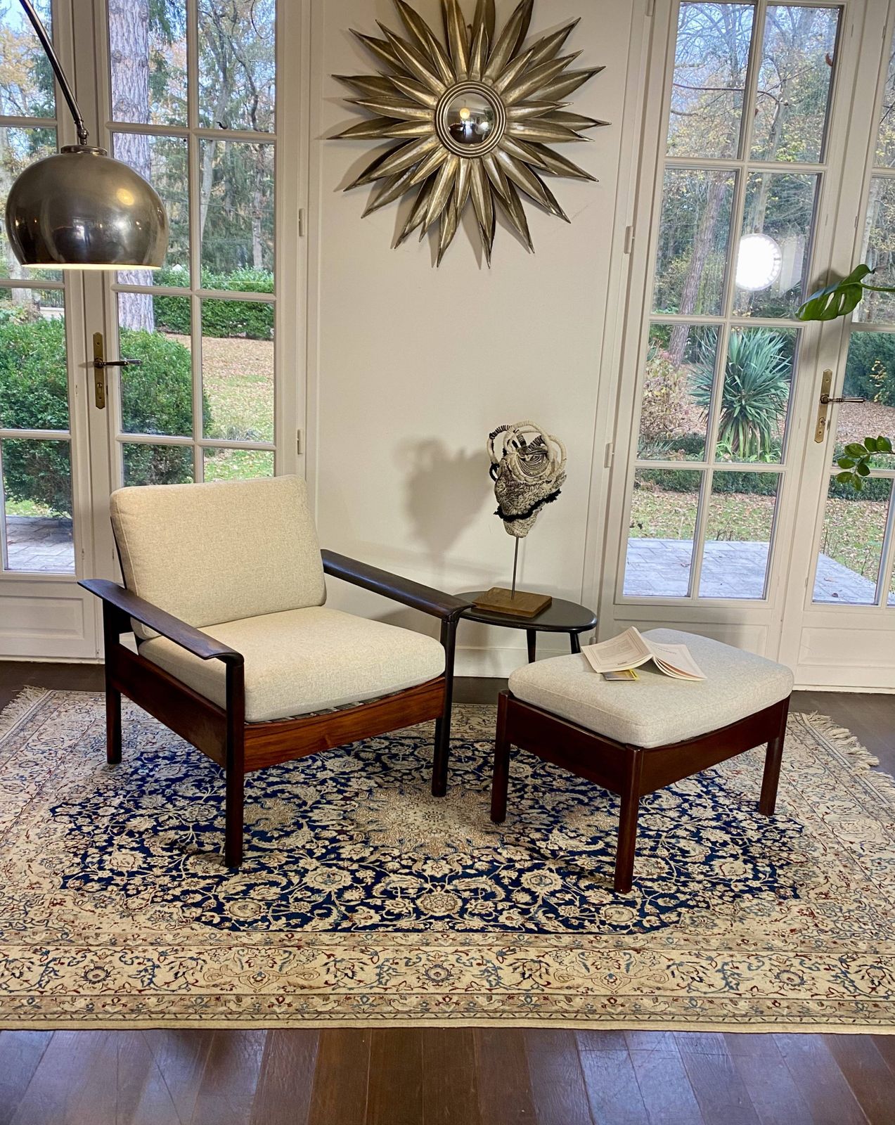 Armchair & Ottoman Hans Olsen – Vatne Møbler Denmark, 1960 Rosewood photo furniture