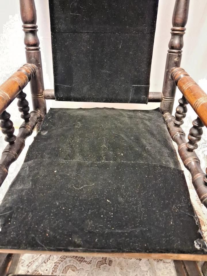 Antique Rustic Childs American Gothic Style Rocking Chair photo 125.0
