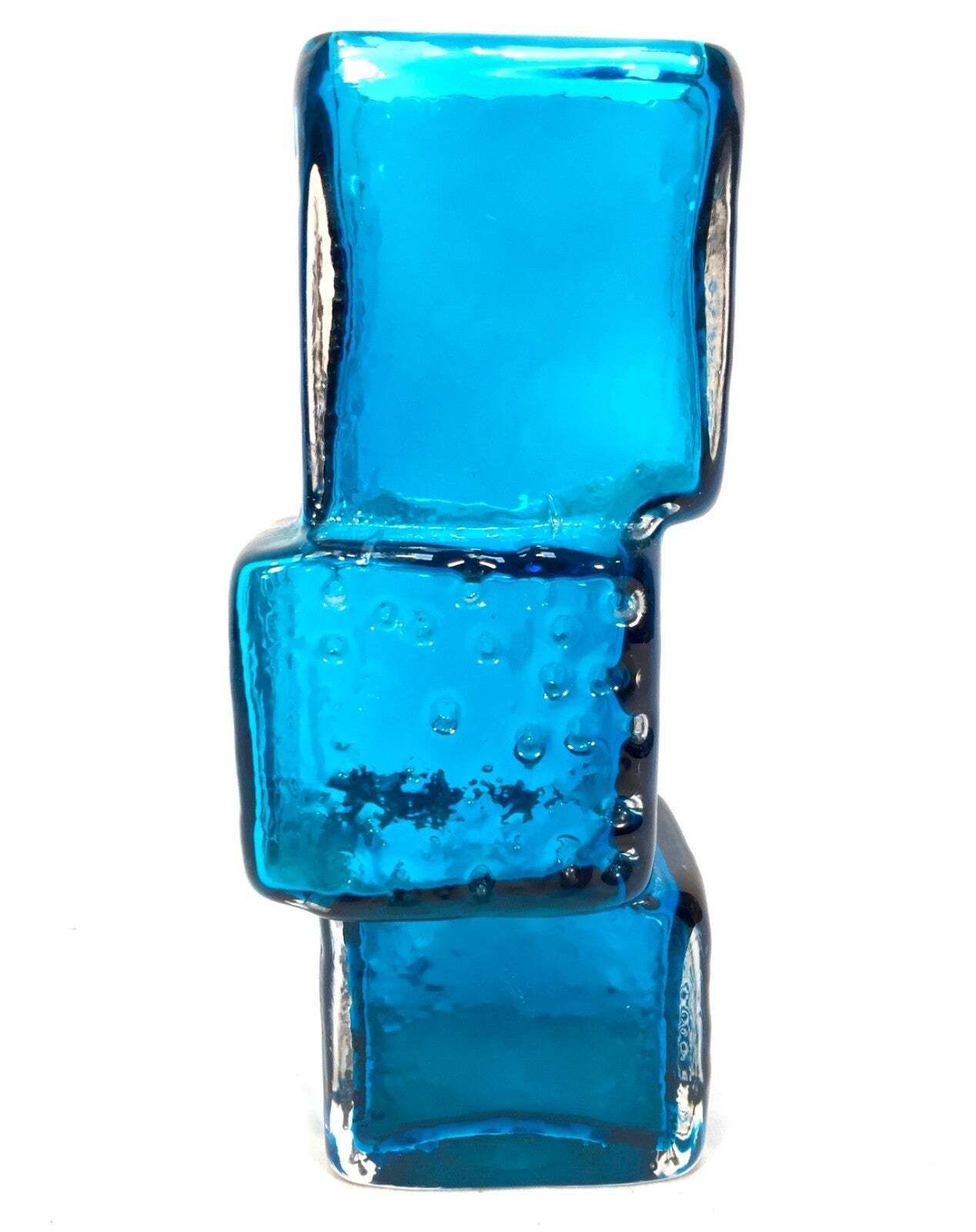 Whitefriars Geoffrey Baxter Drunken Bricklayer Vase In Kingfisher Blue No. 9673 photo furniture