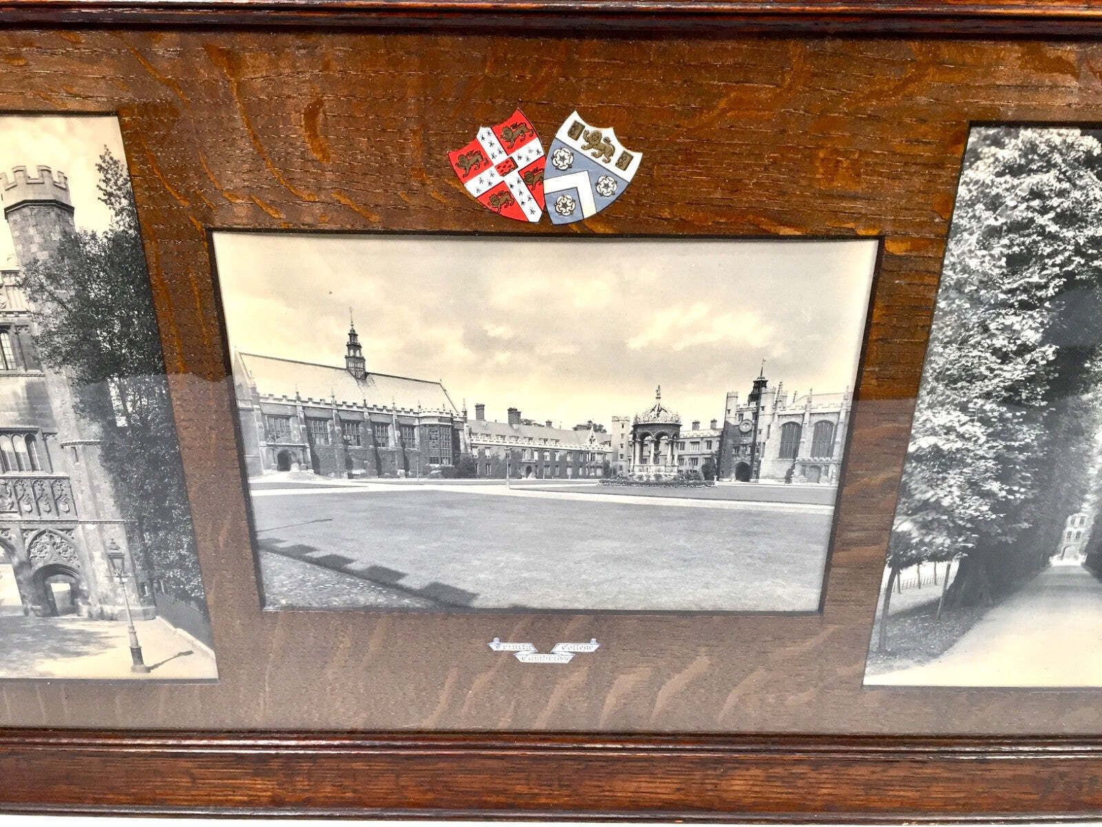Antique Cambridge Trinity College Presentation Picture / Framed James Rossiter photo 119.0