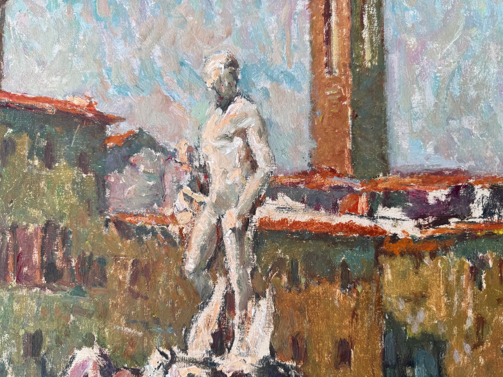 Jose Manuel Chico Prats Piazza Della Signoria Florence Italy Oil On Canvas photo Art