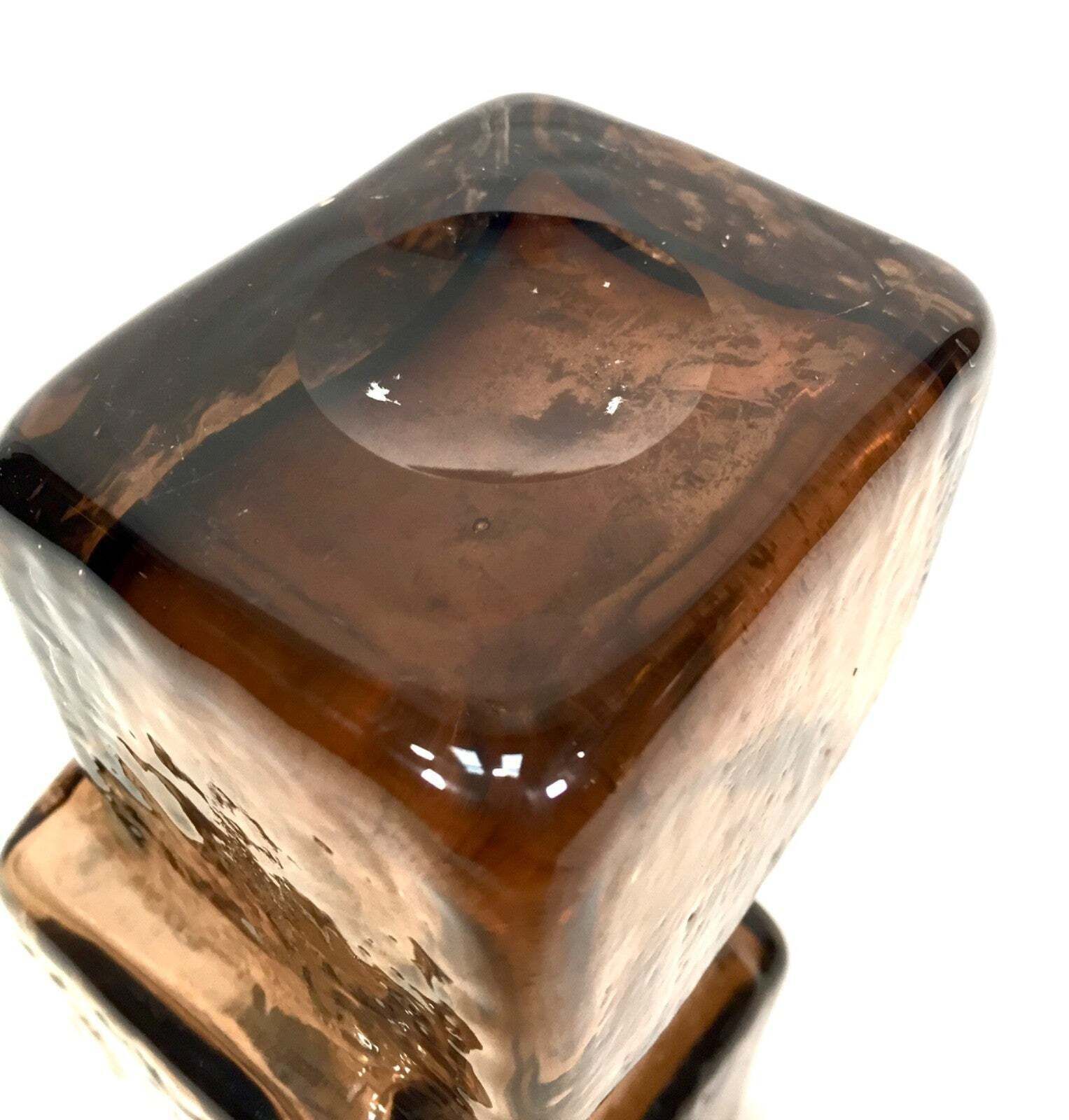 photo furniture Whitefriars Geoffrey Baxter Drunken Bricklayer Vase In Cinnamon Brown No. 9673