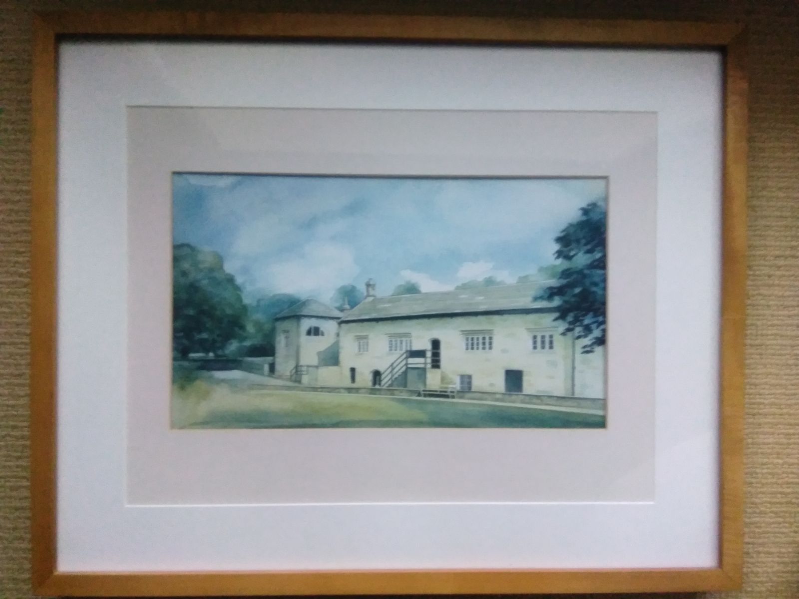 Framed Original Watercolour Painting In Pen & Ink Of Knaresborough Courthouse Yorkshire