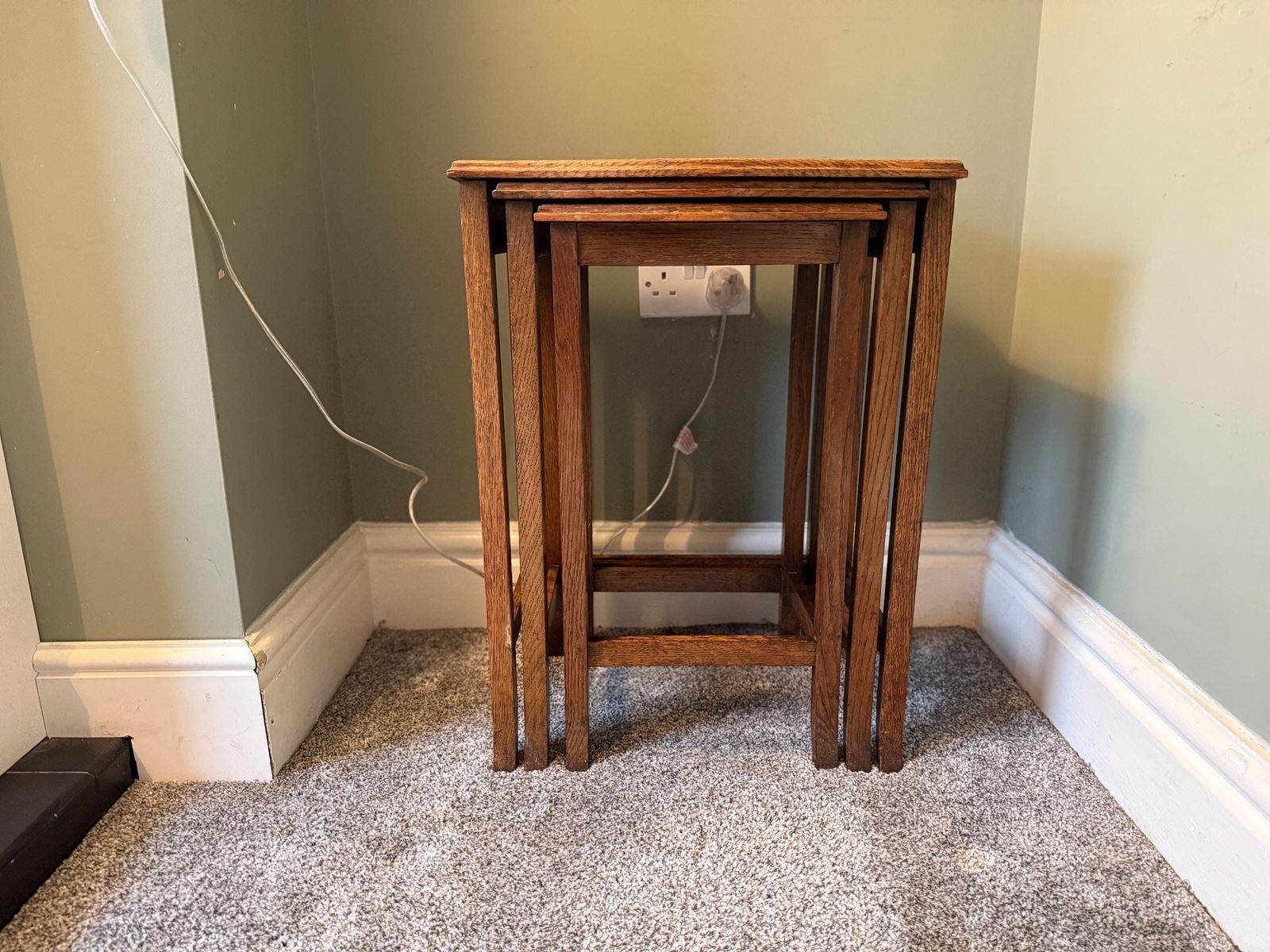 Antique Vintage Nest Of Tables, Plant Stand, Side Table, Coffee Table, Occasional Table photo 150.0