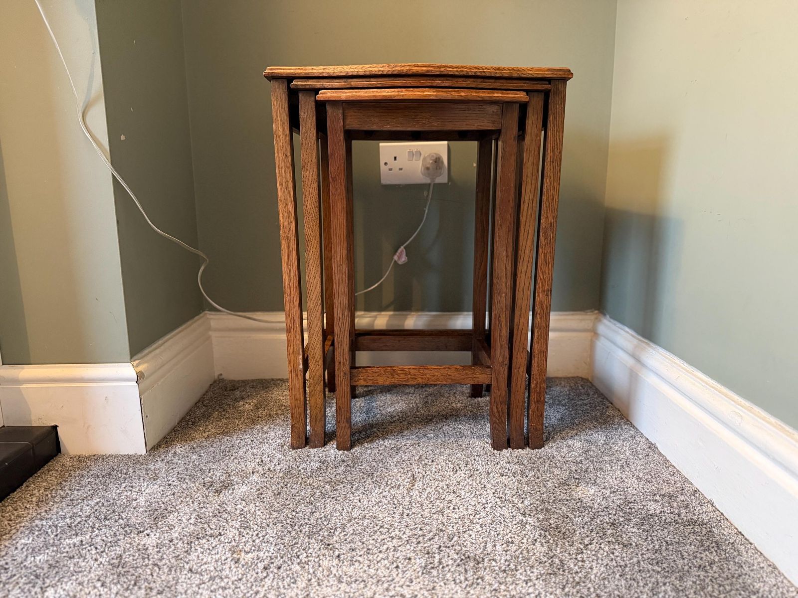 photo for sale Antique Vintage Nest Of Tables, Plant Stand, Side Table, Coffee Table, Occasional Table