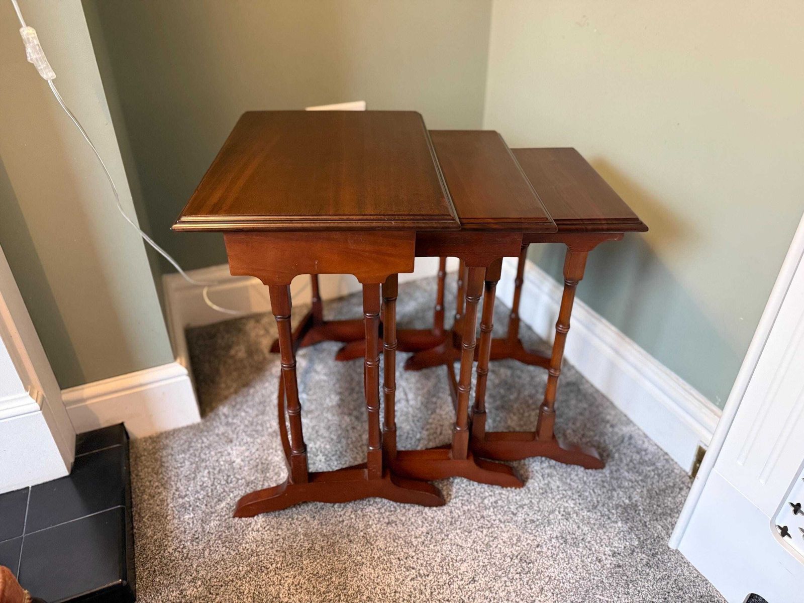 Antique Vintage Nest Of Tables, Plant Stand, Side Table, Coffee Table, Occasional Table photo furniture