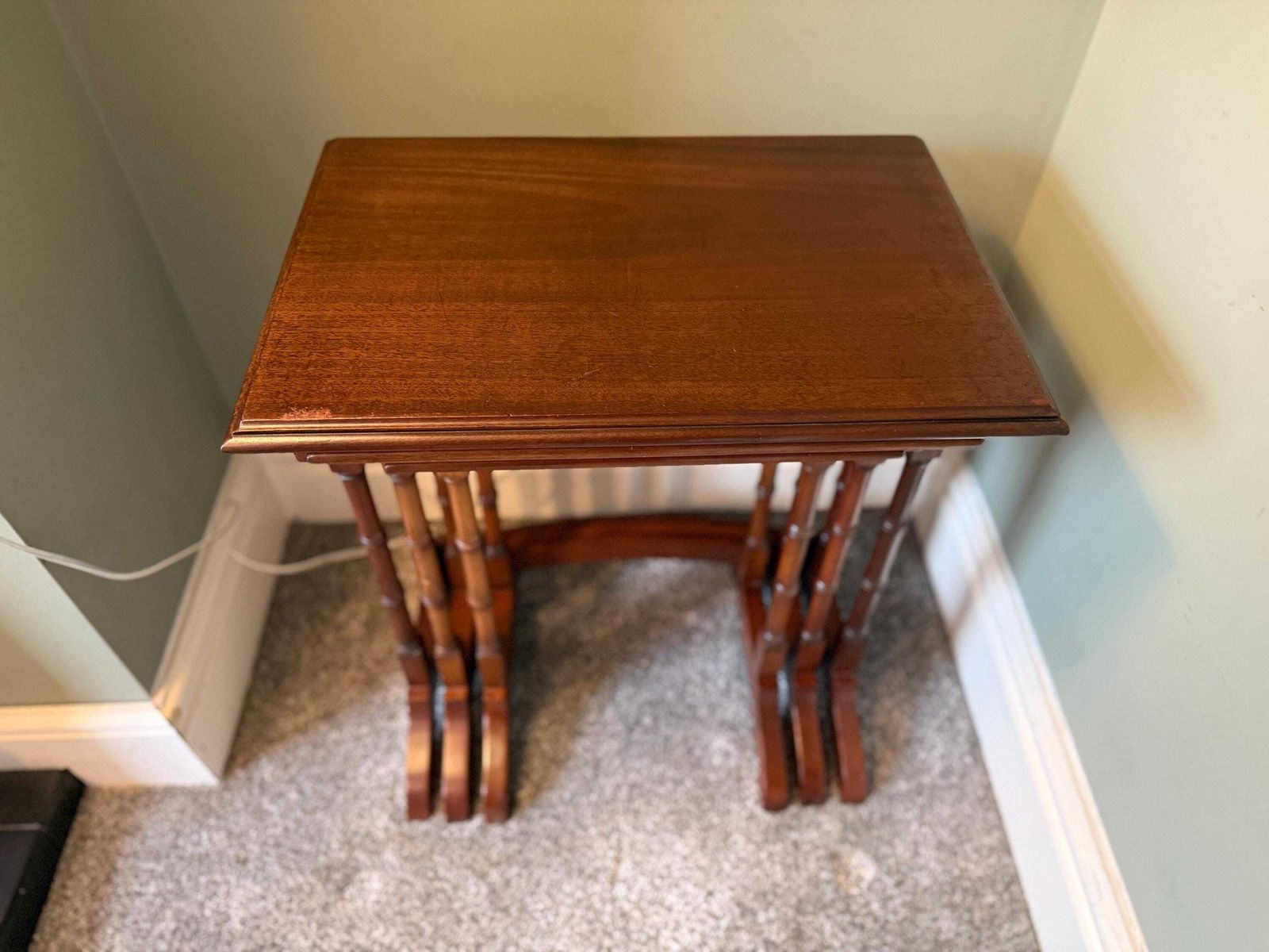 Antique Vintage Nest Of Tables, Plant Stand, Side Table, Coffee Table, Occasional Table photo vintage