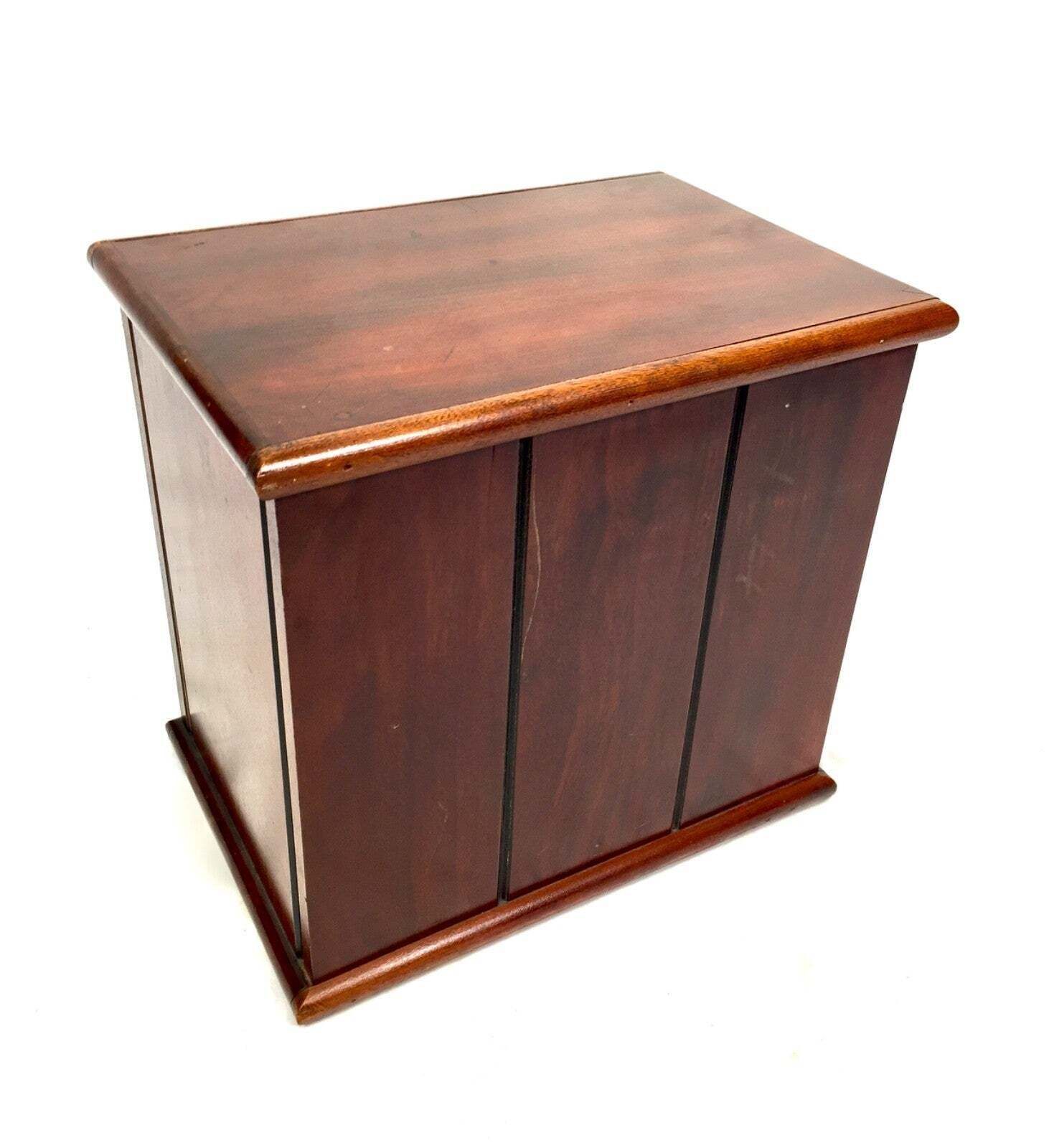 photo buy Antique Victorian Wooden Humidor Chest Of Drawers / Collectors Cabinet Box C1890