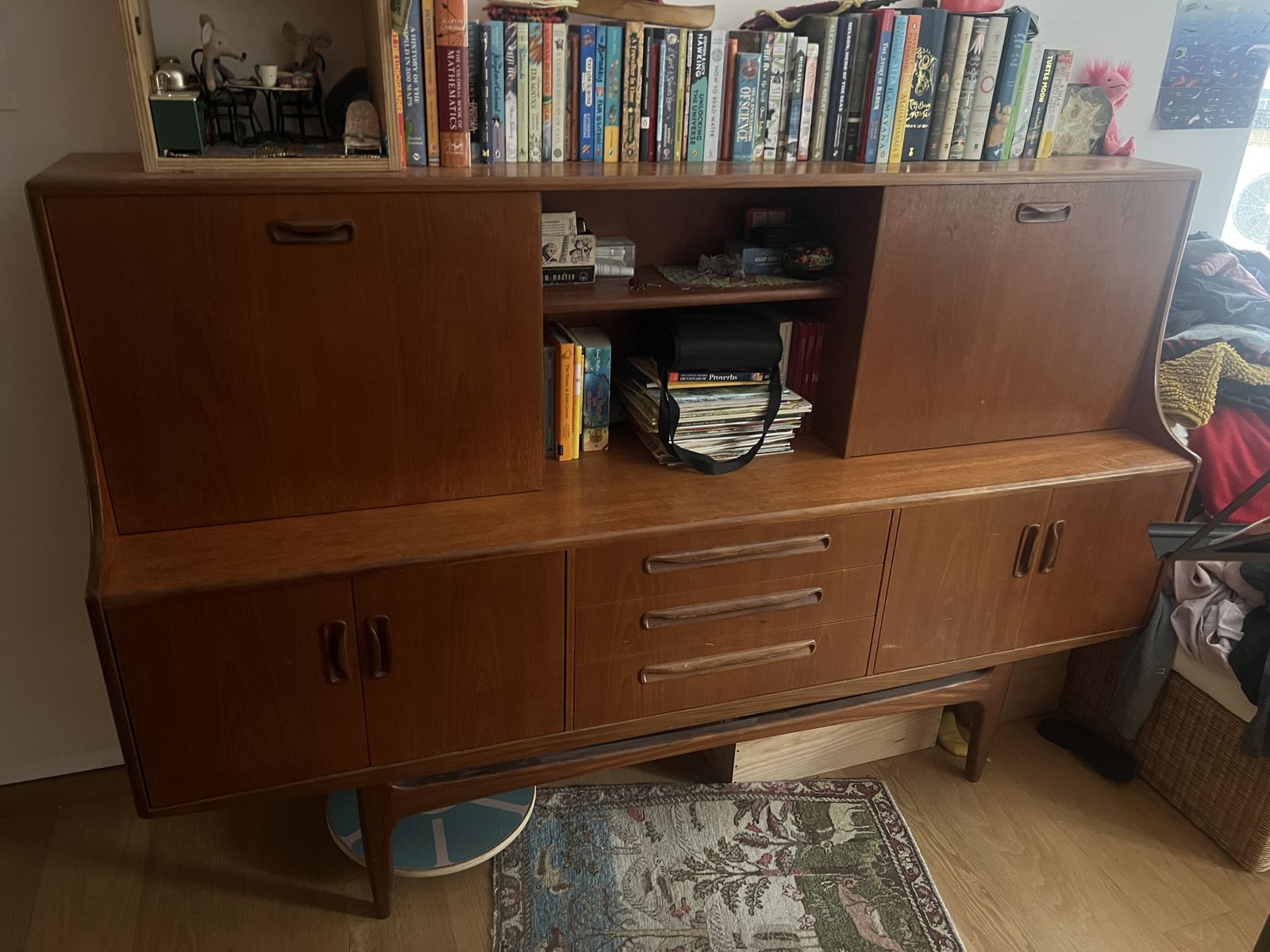 Midcentury Teak Fresco Highboard By G Plan C.1965