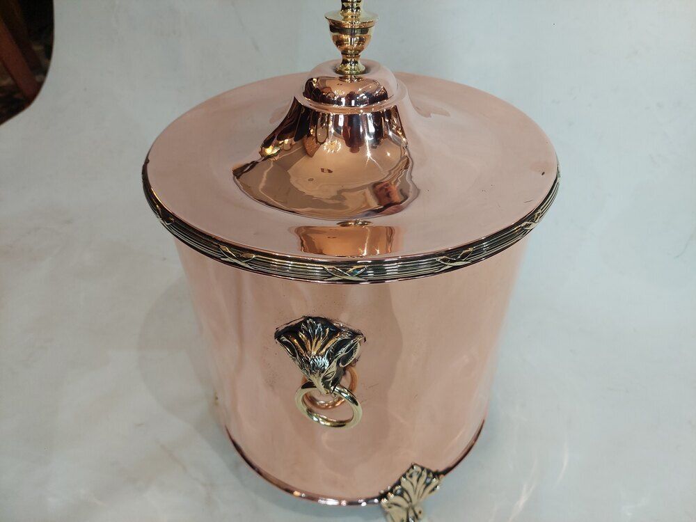 Victorian Copper And Brass Coal Bucket photo furniture
