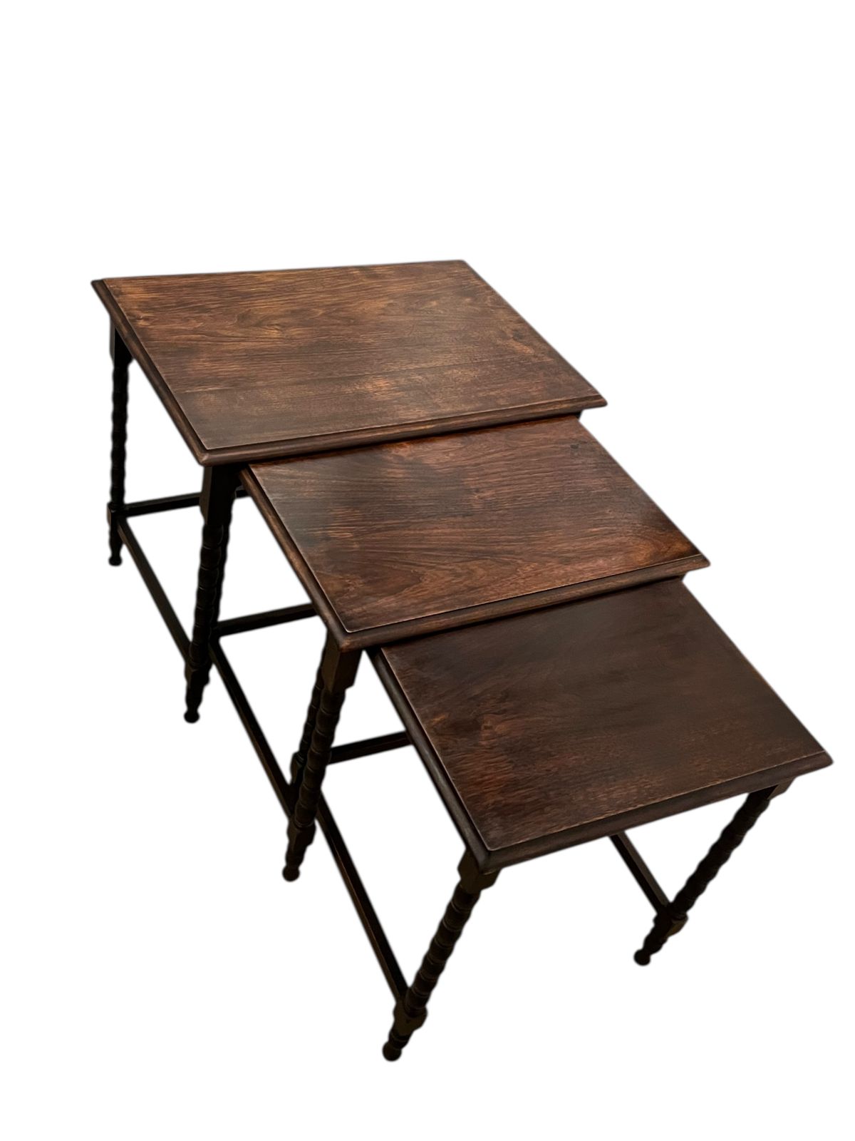 Antique Oak Ebonised Nest Of Tables photo 280.0