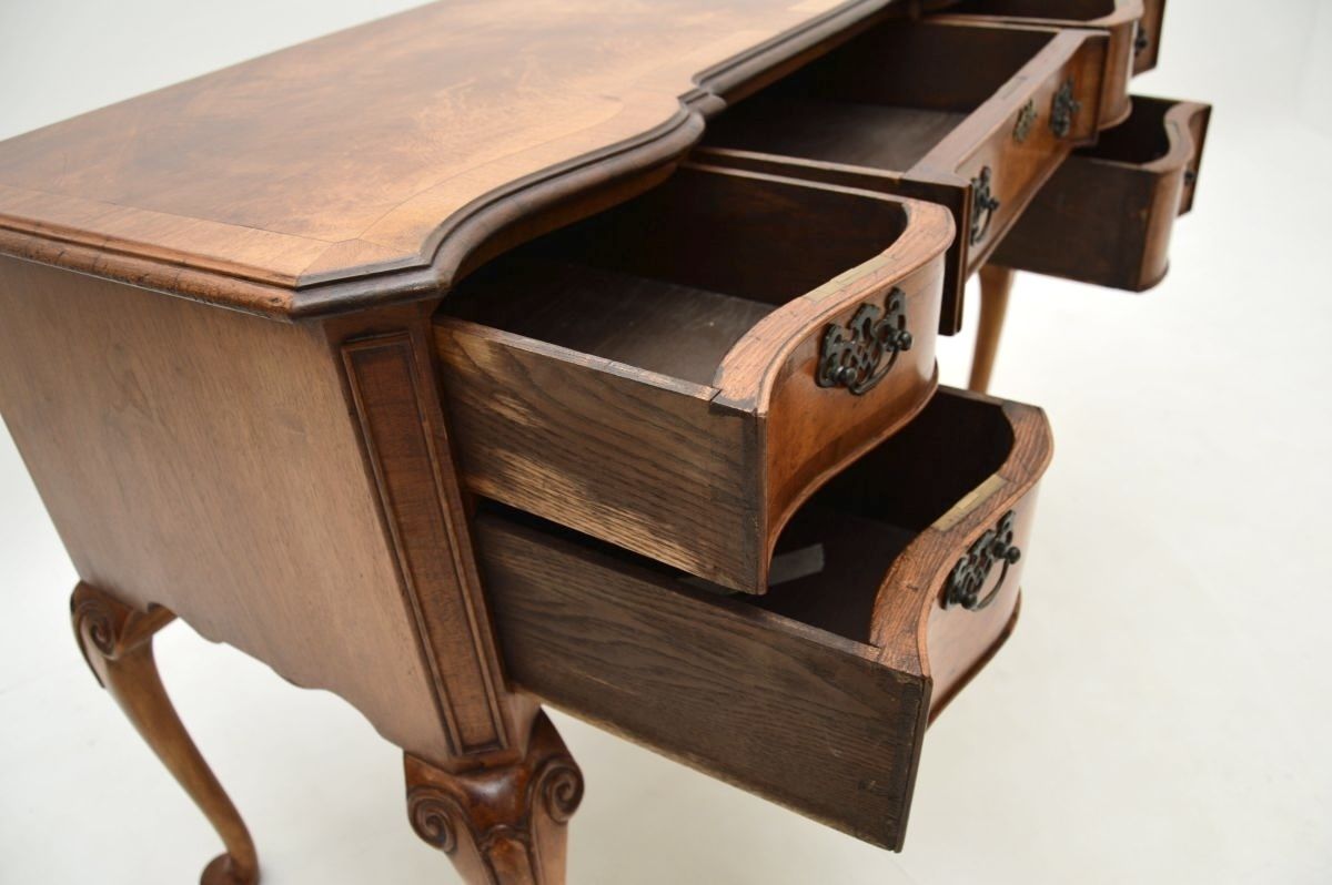 Antique Figured Walnut Queen Anne Style Desk photo buy