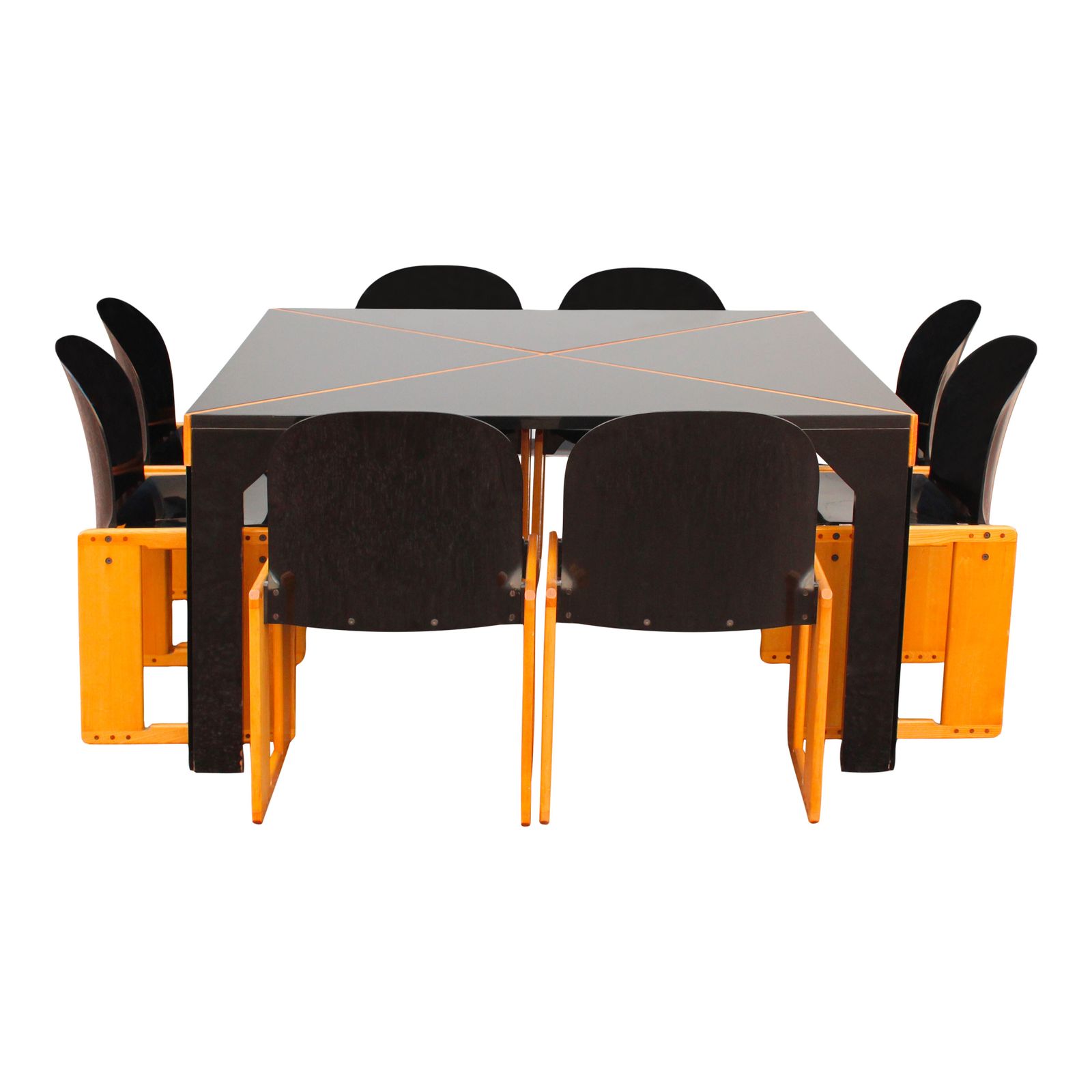 photo vinterior Set Of 8 Dialogo Chairs By Afra & Tobia Scarpa For B&B Italia, 1973