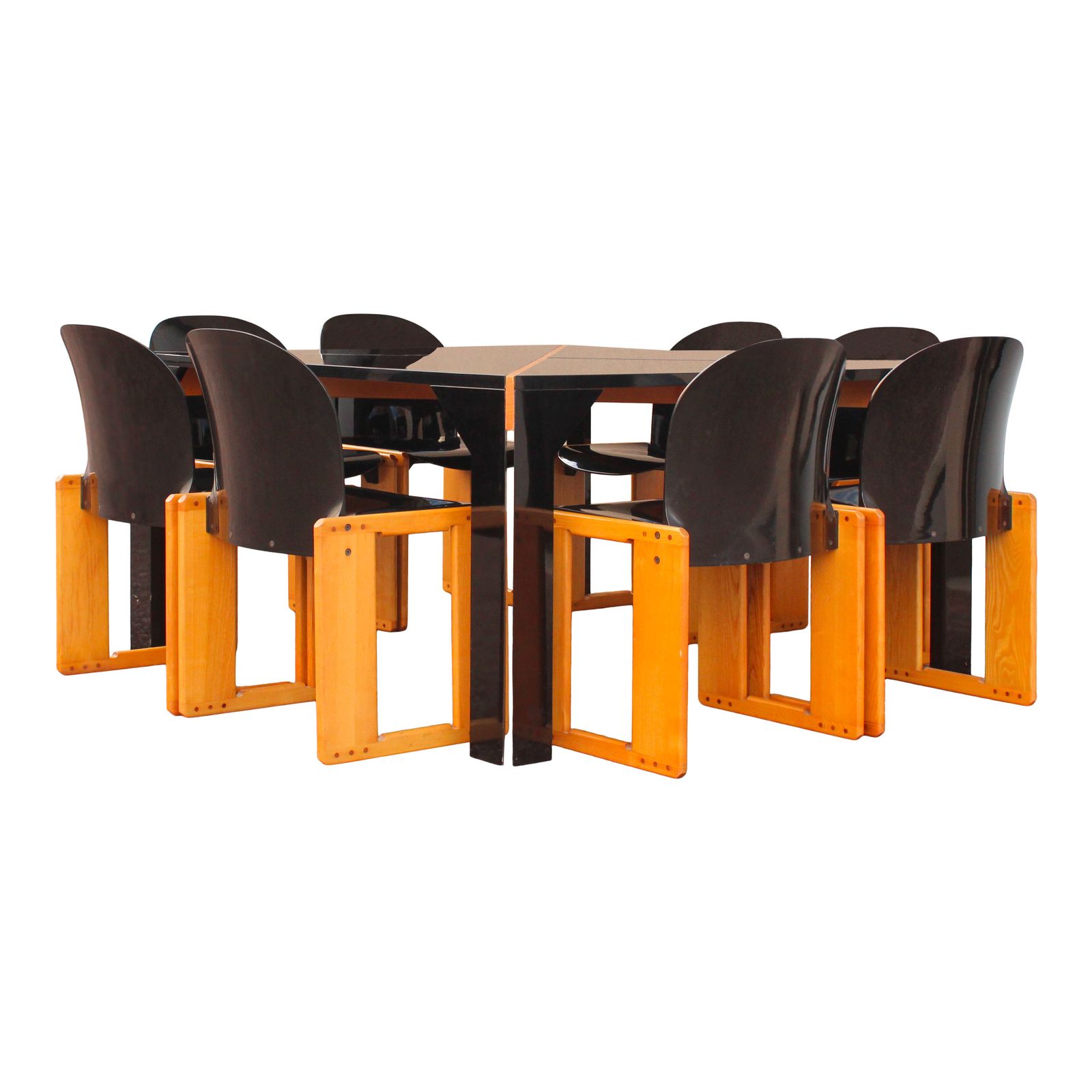 photo vintage Set Of 8 Dialogo Chairs By Afra & Tobia Scarpa For B&B Italia, 1973