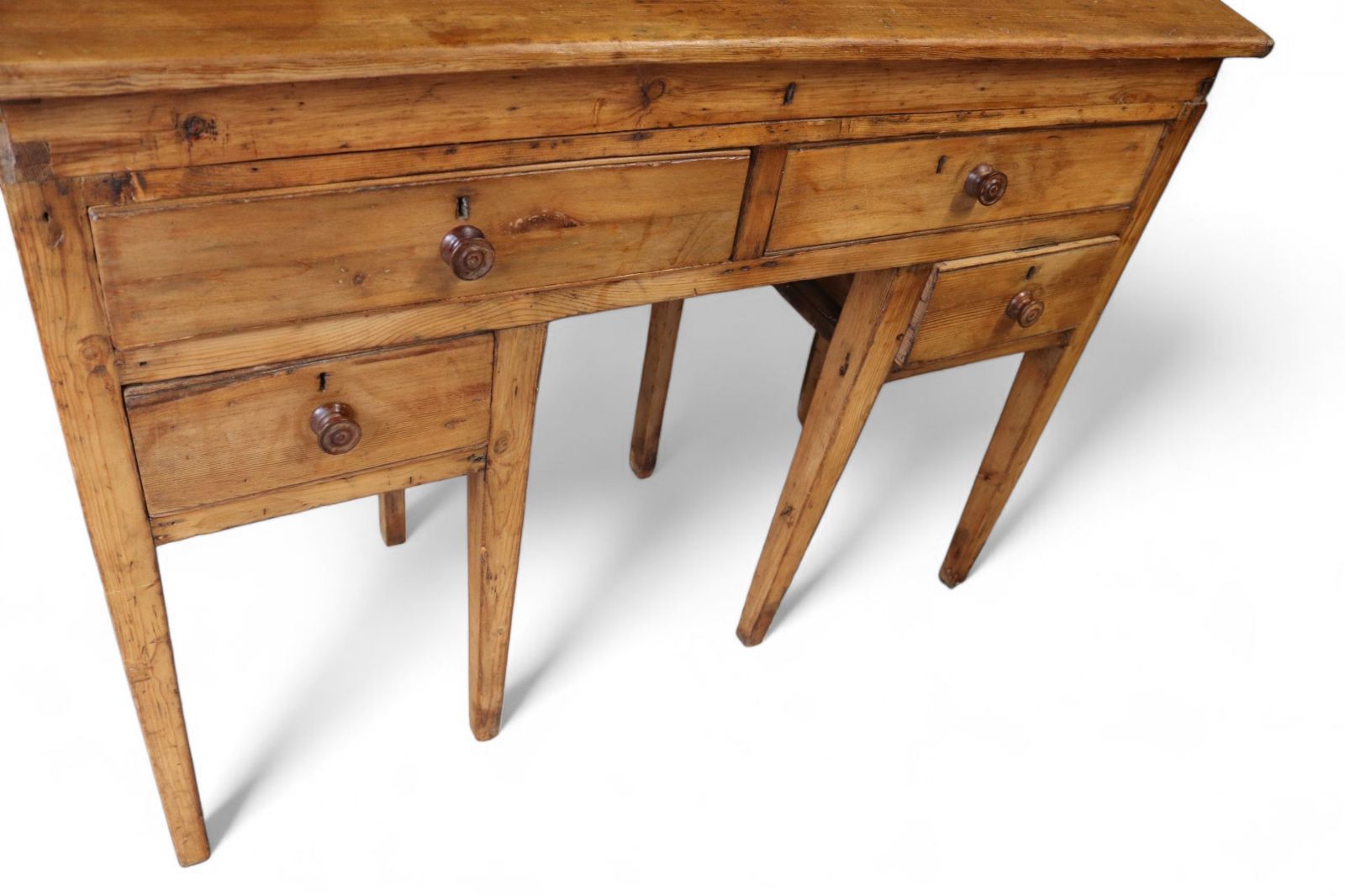 photo vinterior Victorian Antique Pine Clerks Desk Sloped Top Standing Desk
