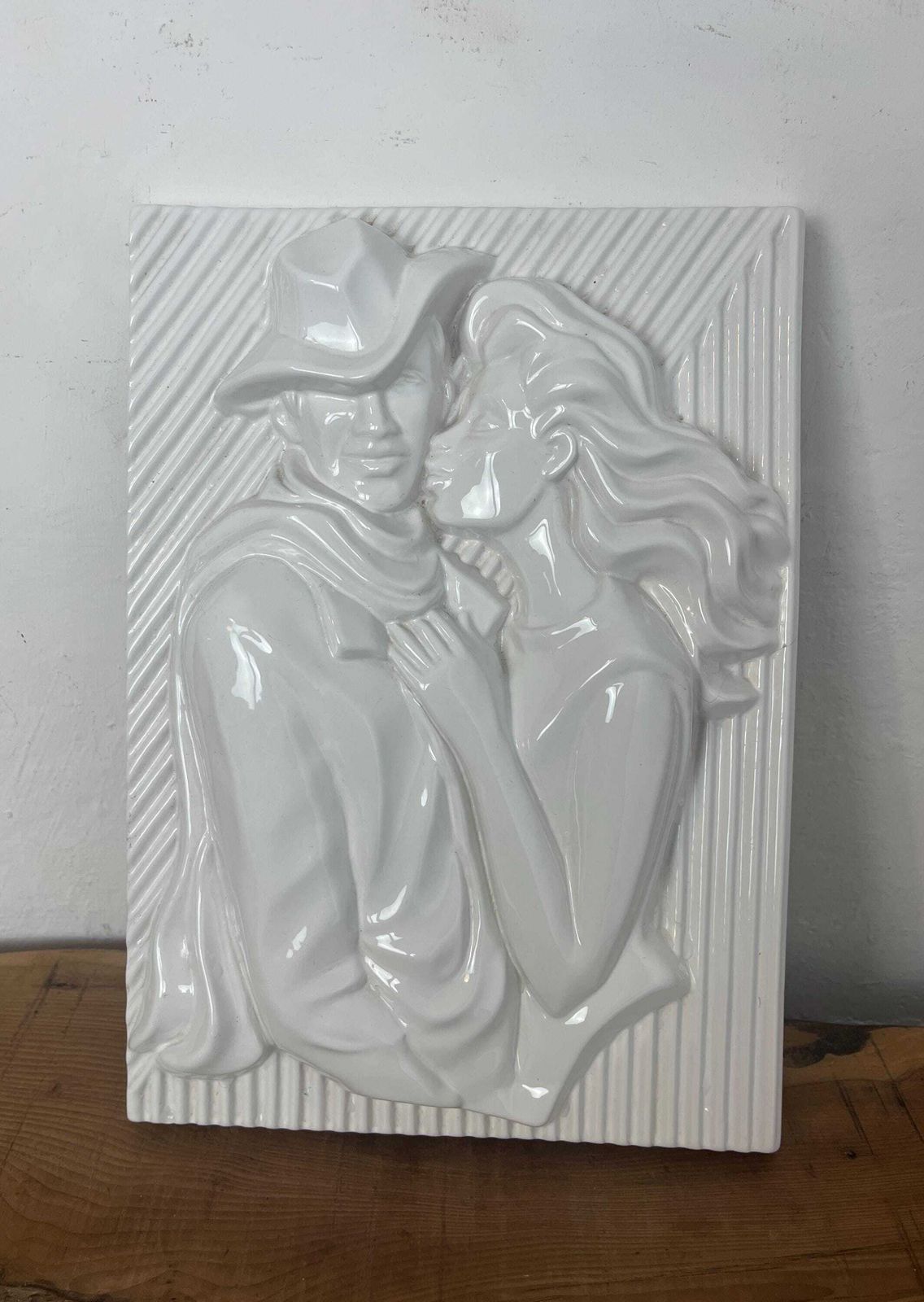 Retro Ceramic Wall Plaque, Pop Art Design, Swedish Artist, Ewa Jarenskog, For Jie Gantoft