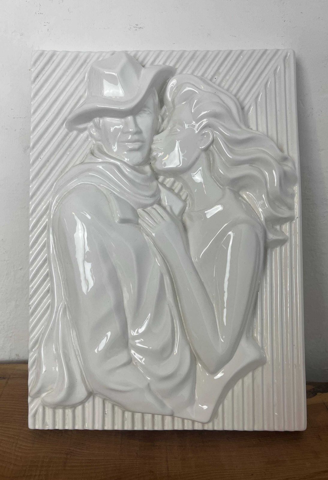 Retro Ceramic Wall Plaque, Pop Art Design, Swedish Artist, Ewa Jarenskog, For Jie Gantoft photo 195.0