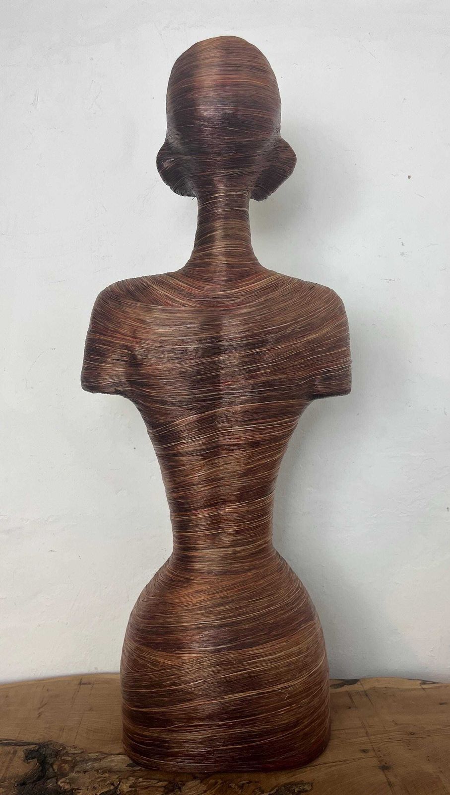 photo furniture Large Abstract Contemporary Lady Sculpture, Rattan Fibre Figure, Lara Brown Designer Art