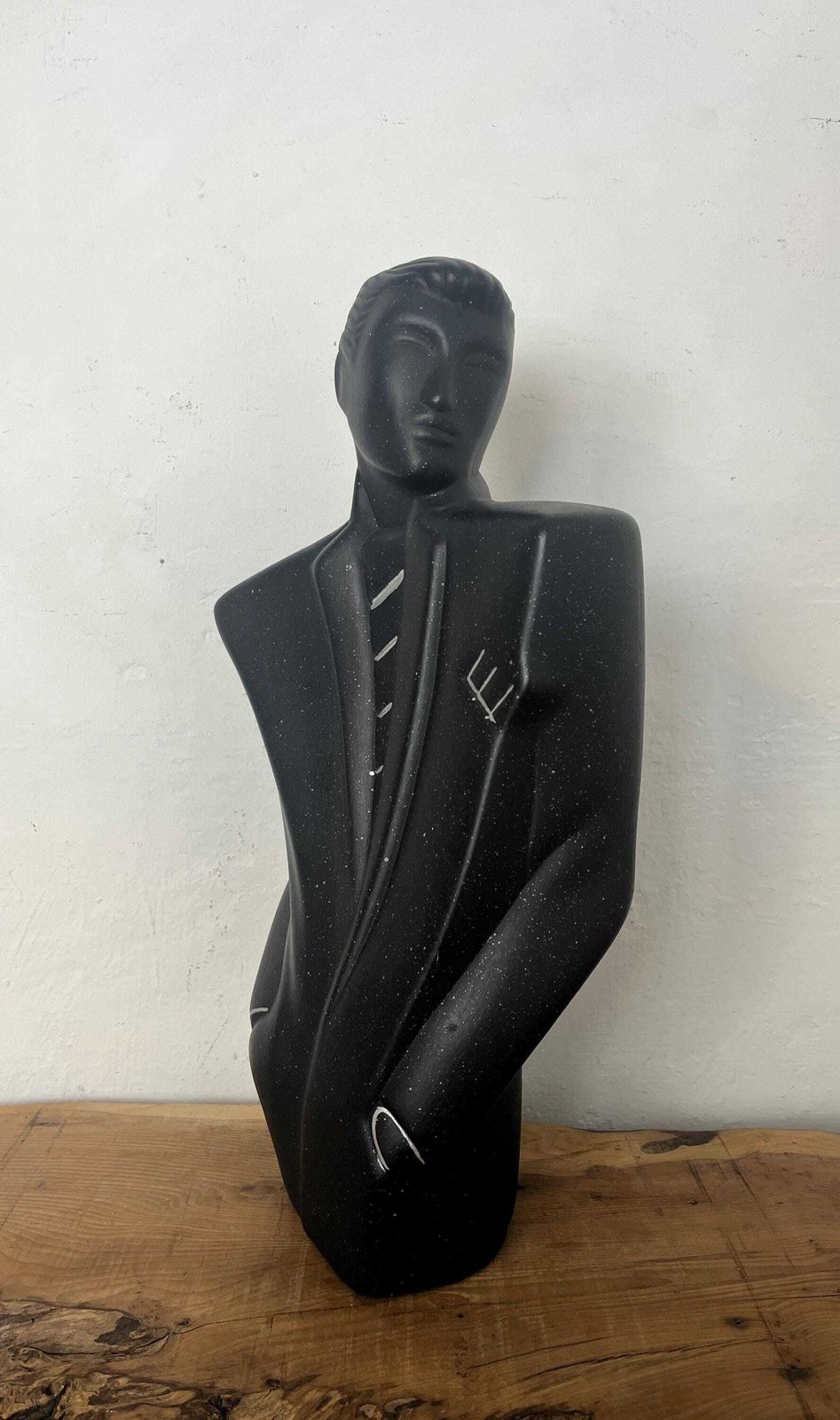 Vintage Retro Gentleman Postmodern Figure, Art Deco, Memphis Style Sculpture, Lindsey B Balkwill Style, London Designer photo Art