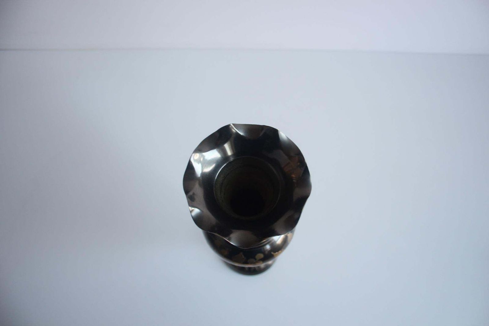 photo furniture Vintage Metal, Brass Vase, India, Handmade, 1960's.